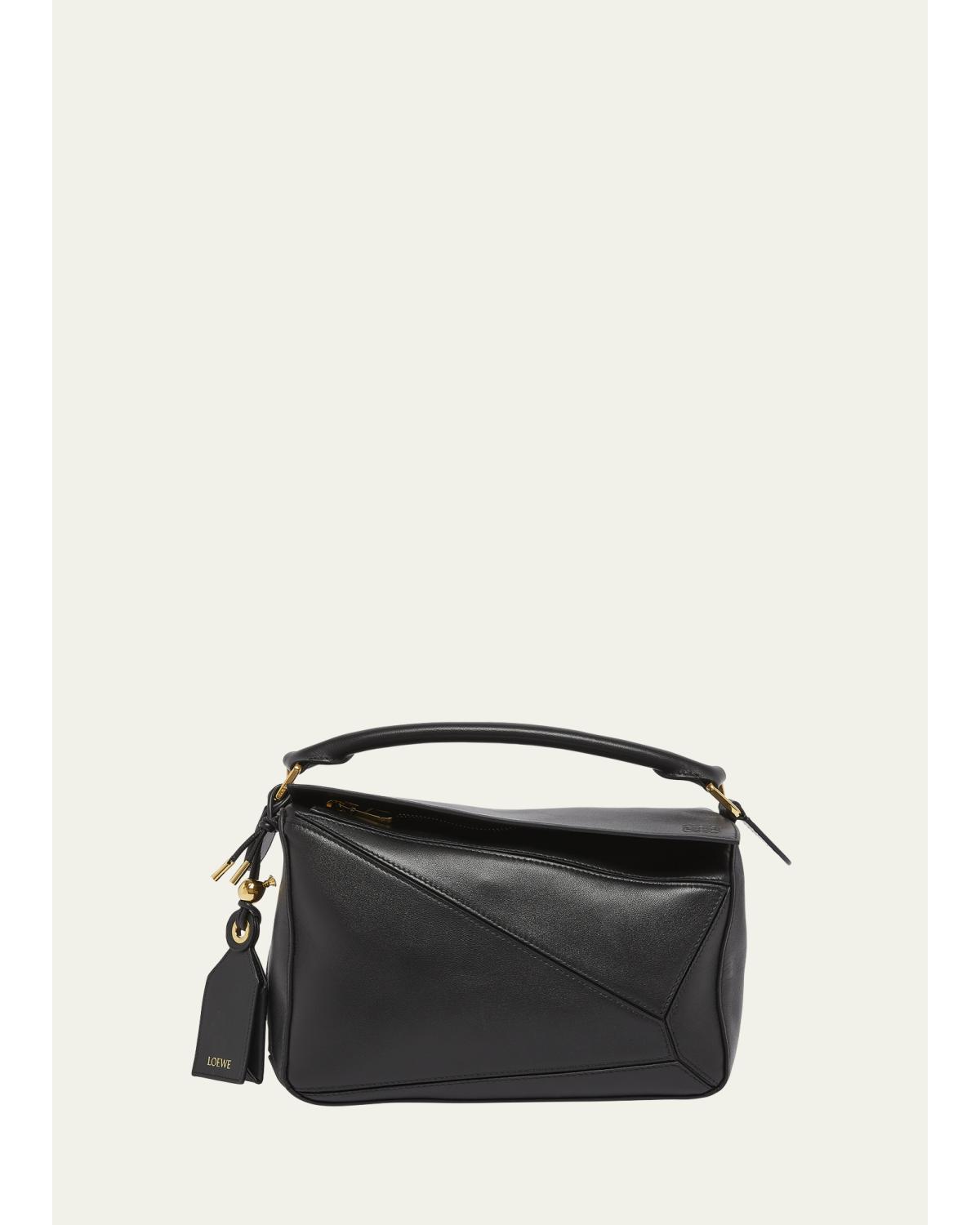 Puzzle Elevated Small Top-Handle Bag in Leather