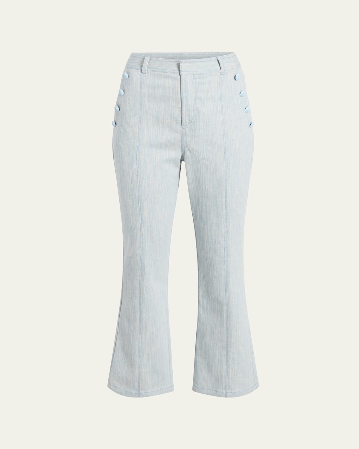 Cinq À Sept Linda Melange Ankle Pants In Kettle Pond White