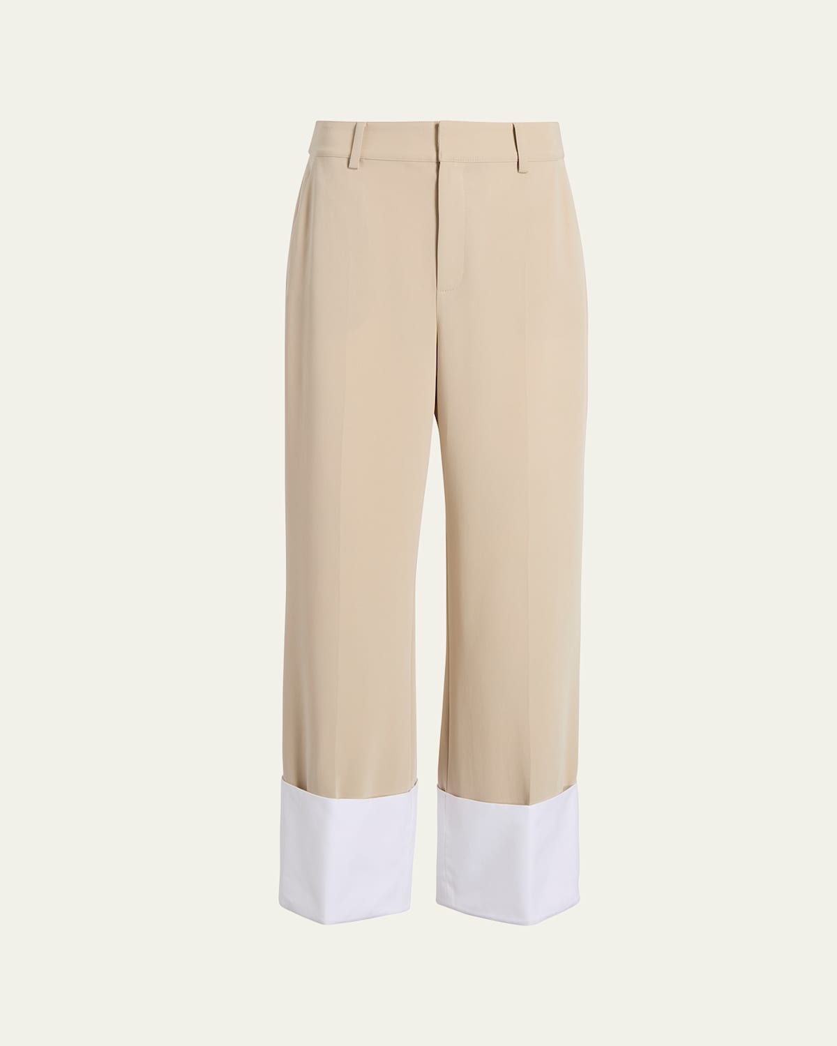 Maesa Wide-Leg Cuffed Pants