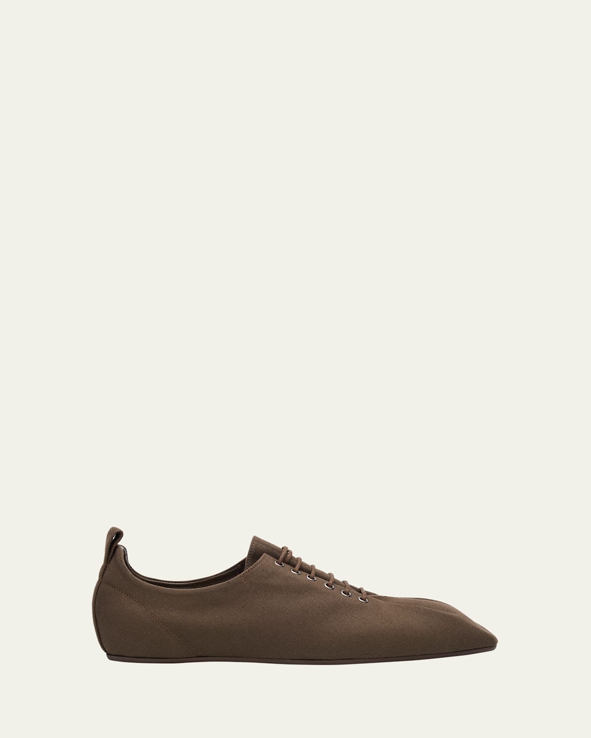 Totême Canvas Lace-up Sneakers In Dark Brown