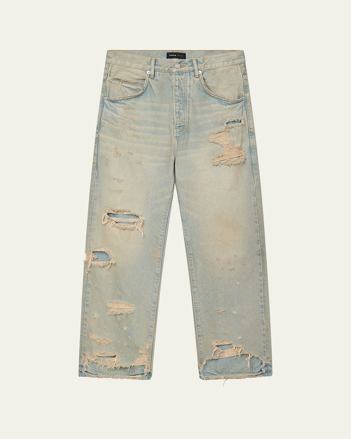 Men's P018 Verditer Destroyed Jeans