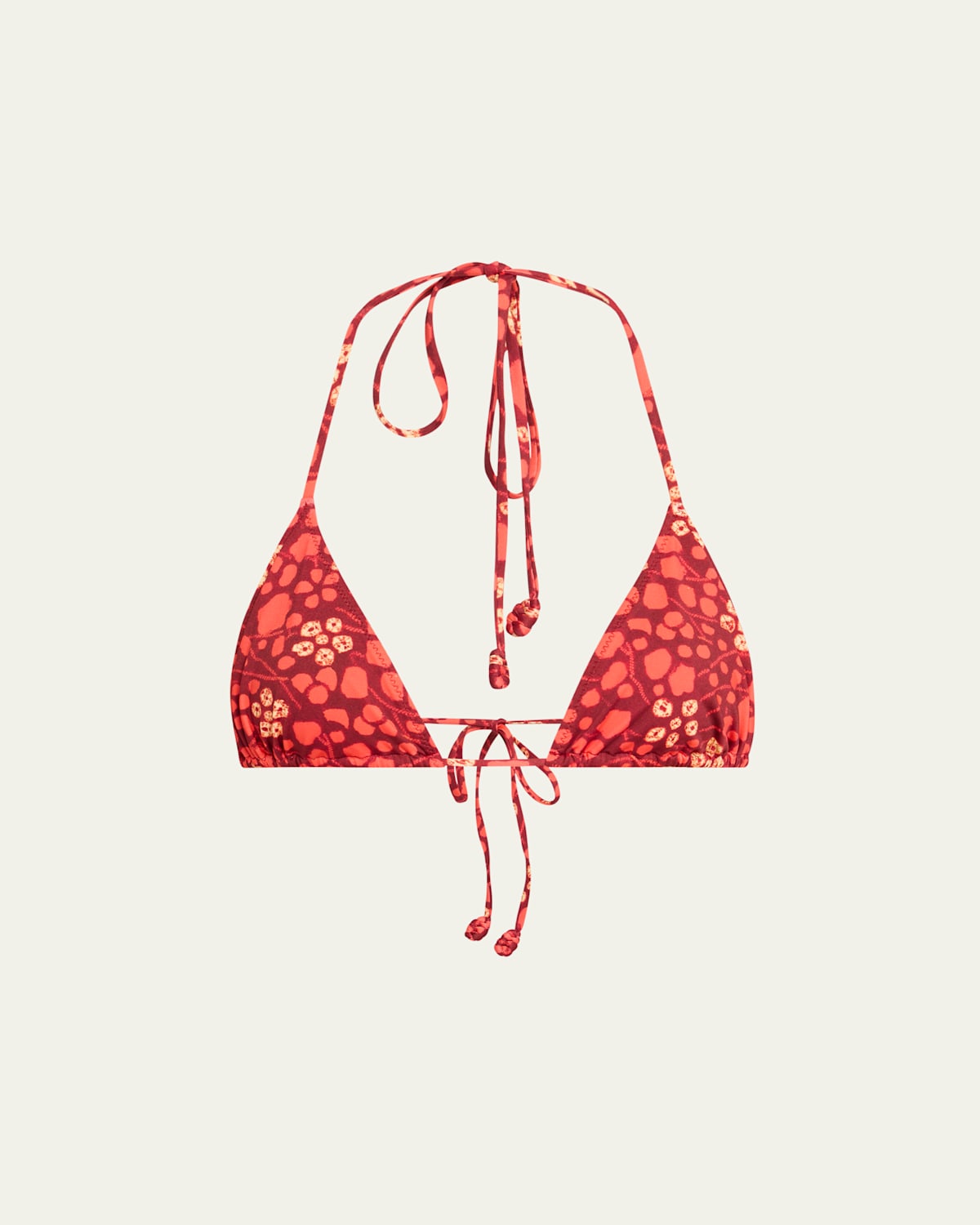 Ulla Johnson Keaton Triangle Bikini Top Coral In Coral