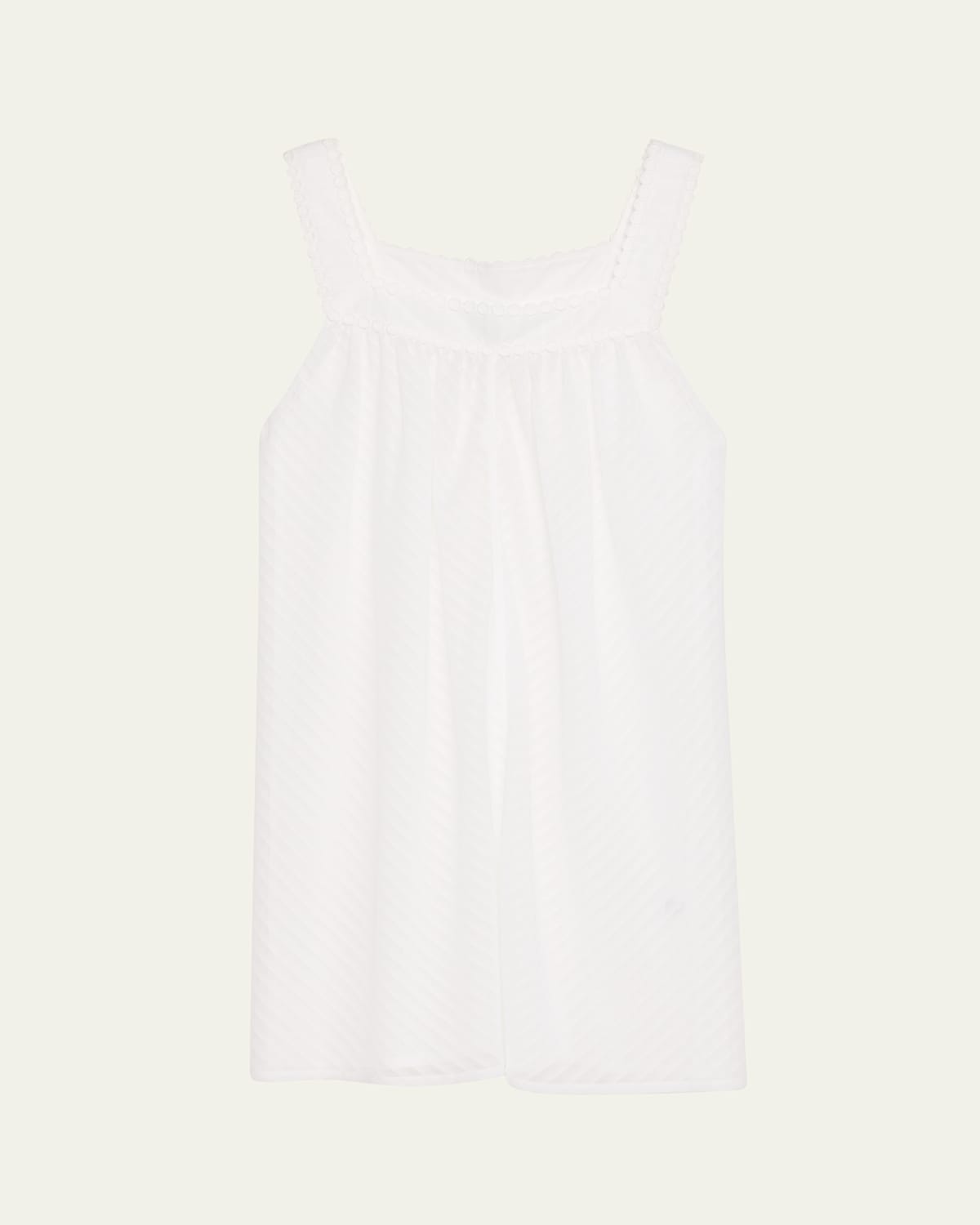 Shadow 1 Chevron Lace-Trim Cotton Babydoll