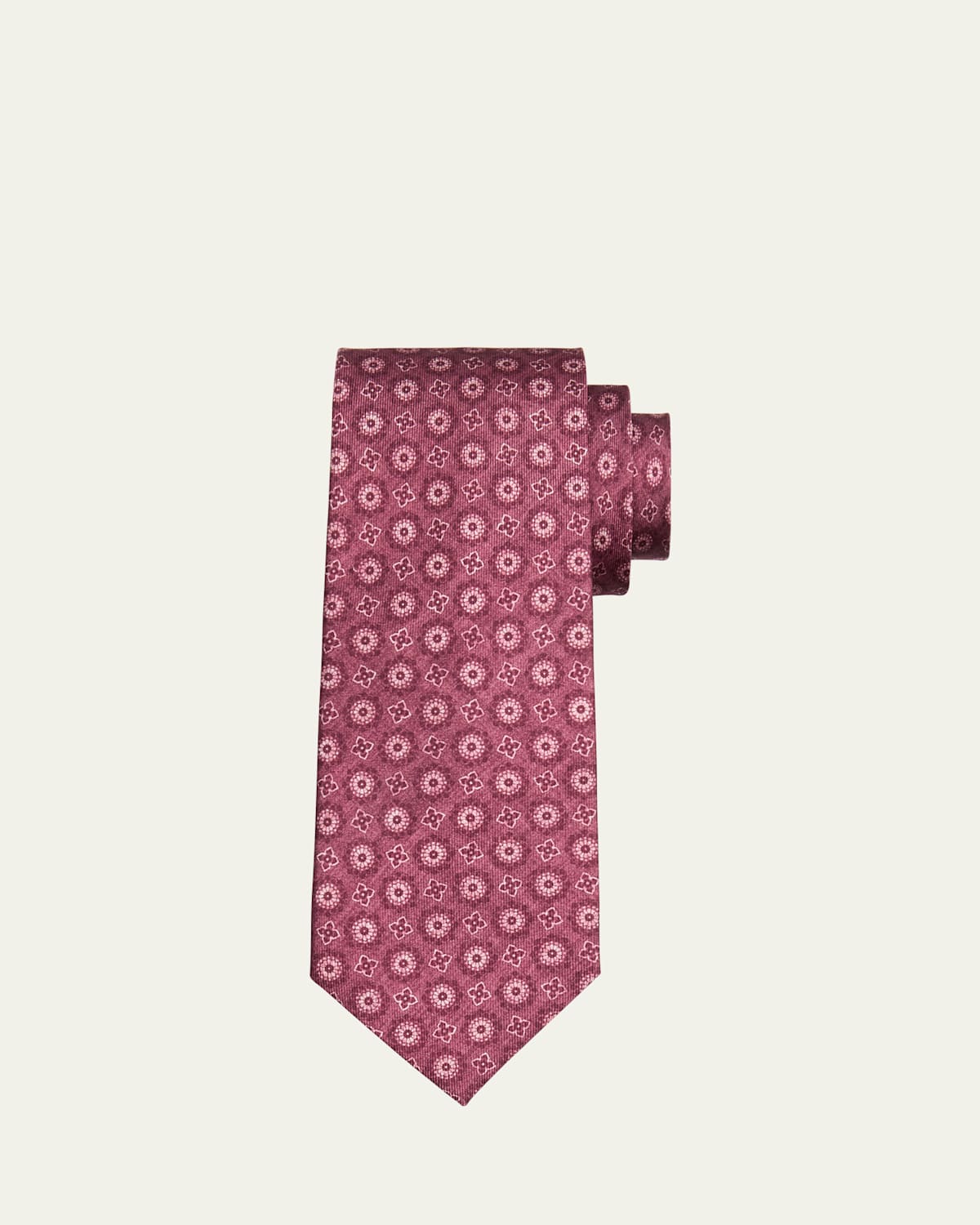 Men's Washed Medallion Silk Tie
