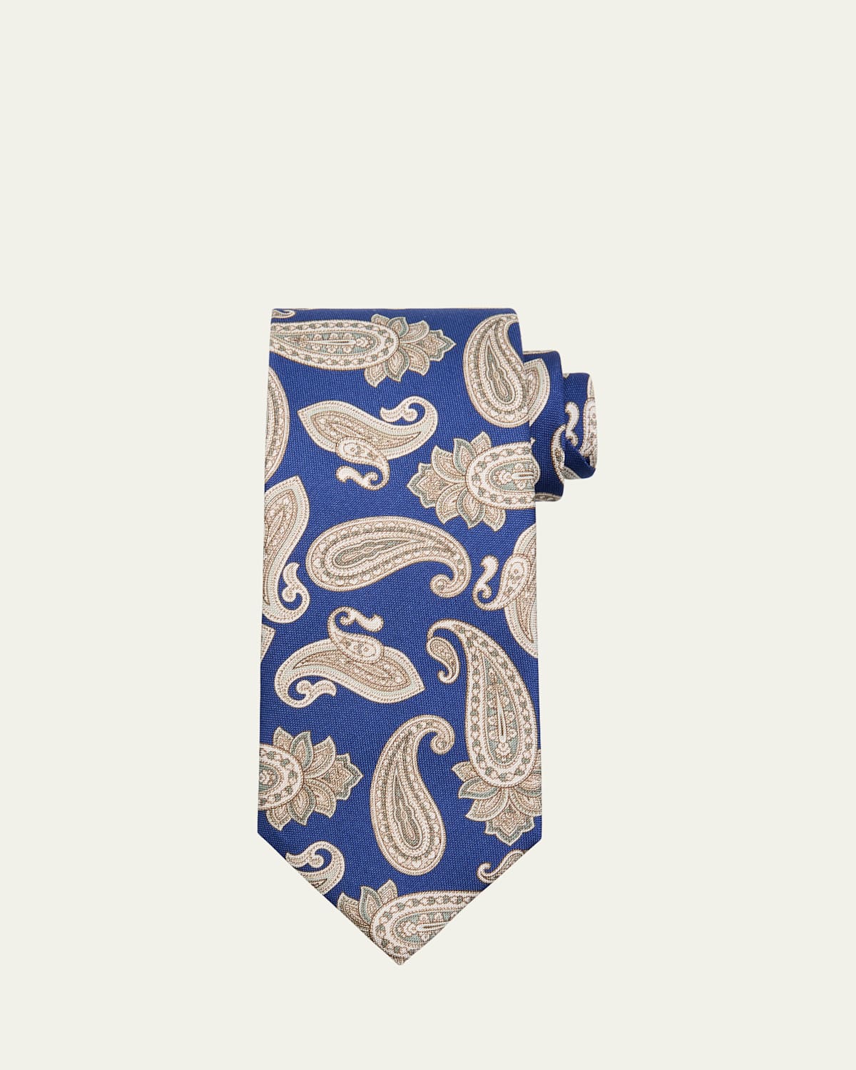 Men's Large Paisley Silk Tie