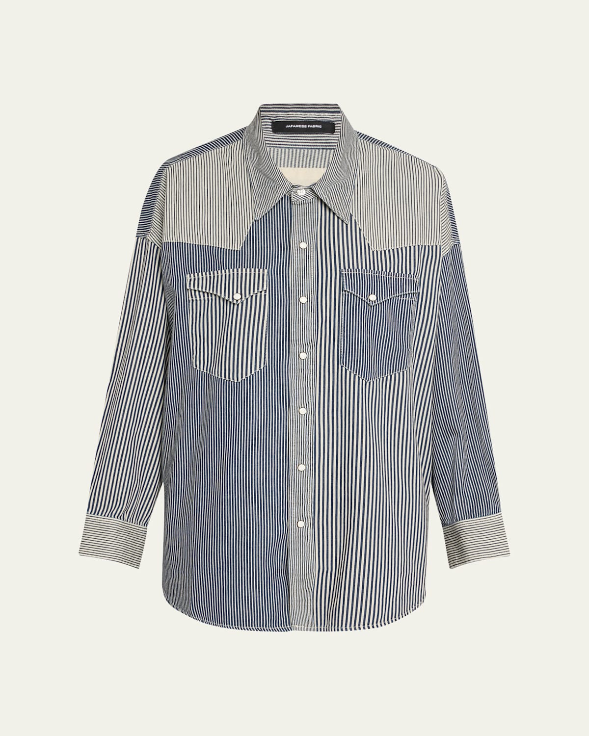 Oversized Denim Cowboy Shirt