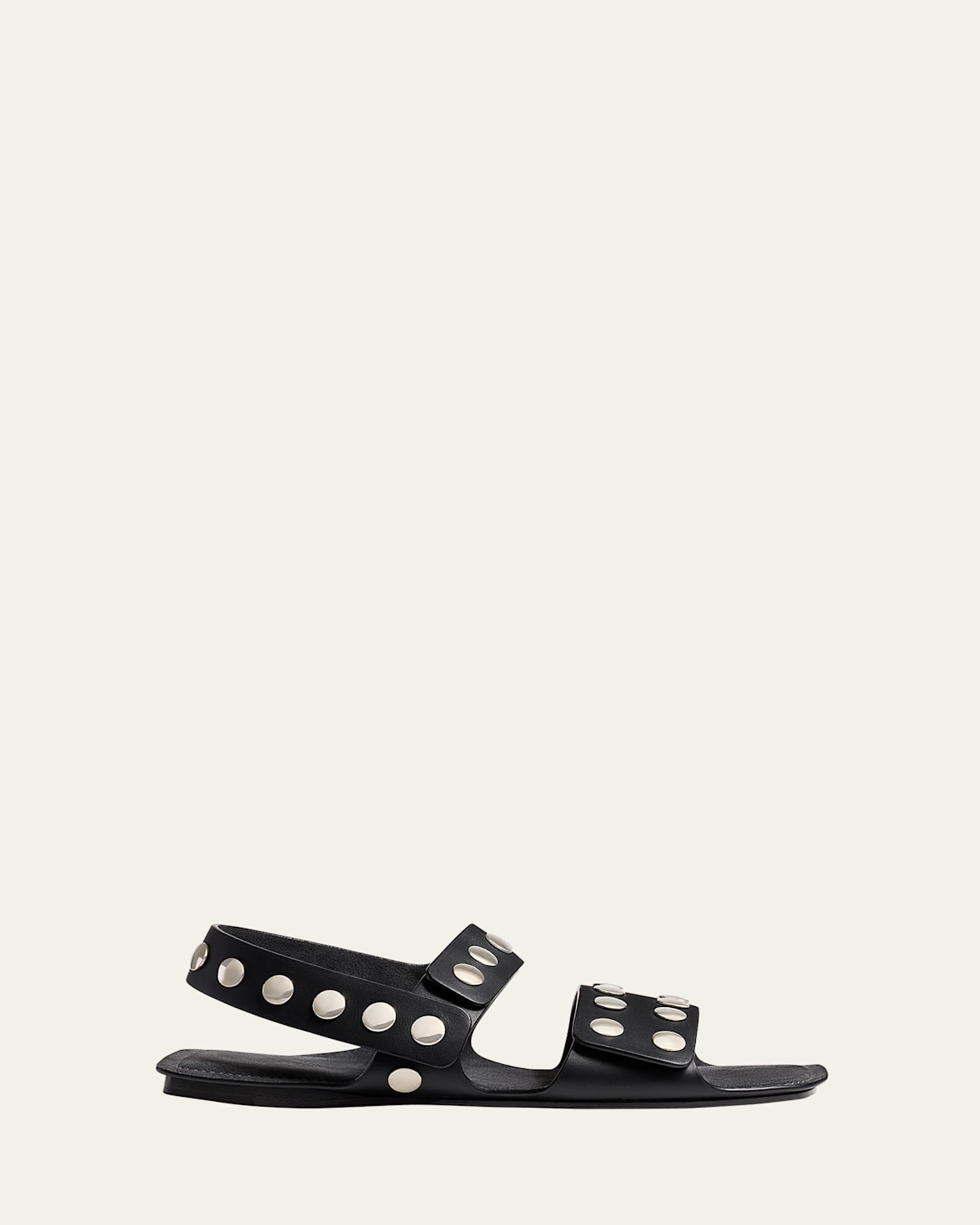 Khaite Boden Studded Leather Dual-Band Sandals