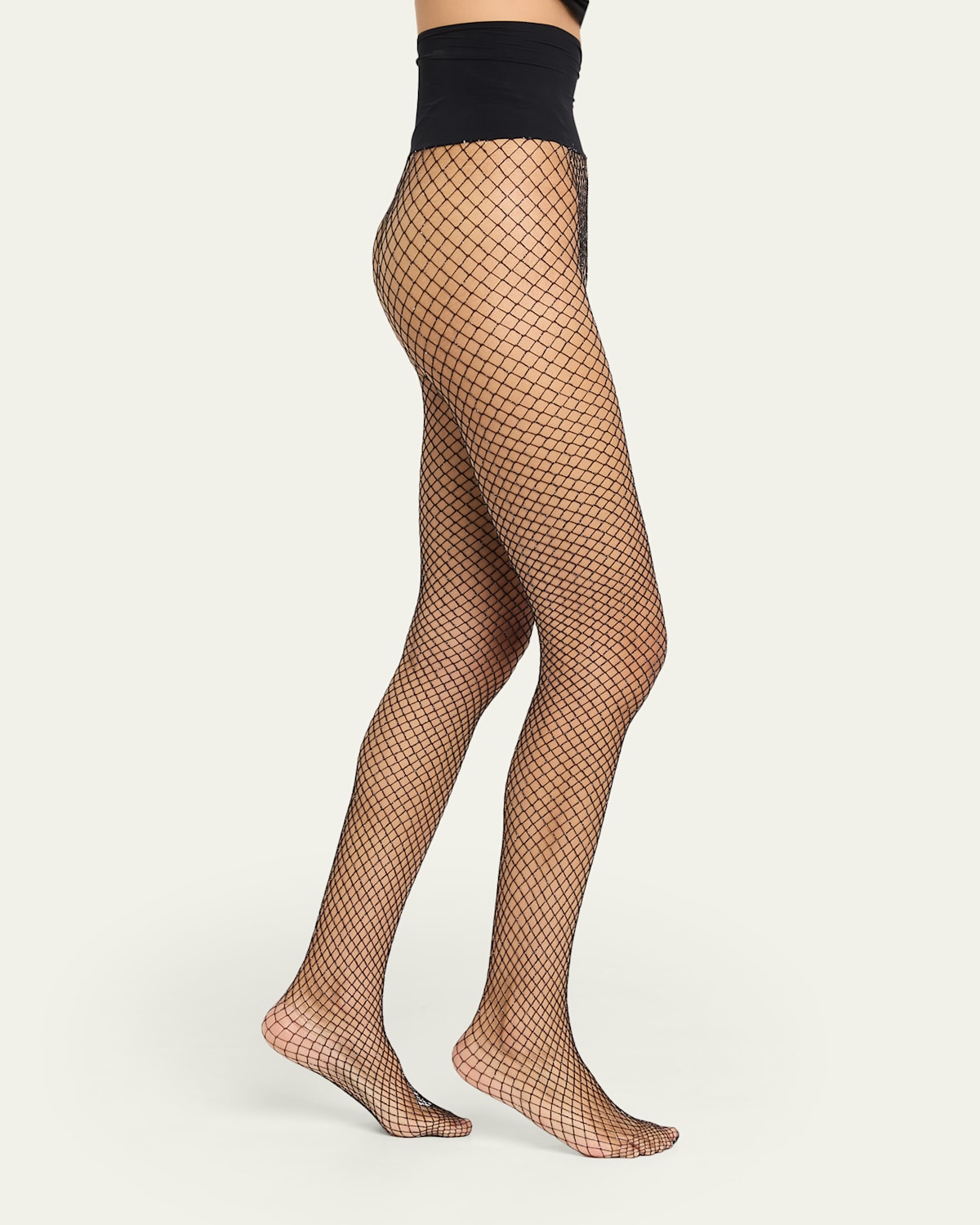 Commando Glitter Fishnet Tights In Black