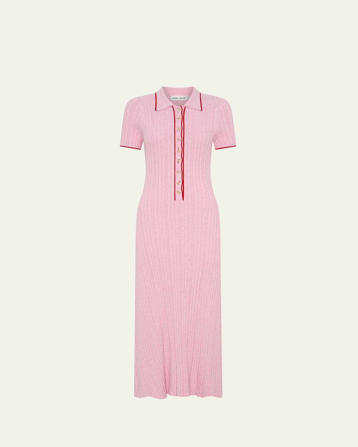 ANNA QUAN PENELOPE RIBBED MIDI DRESS 