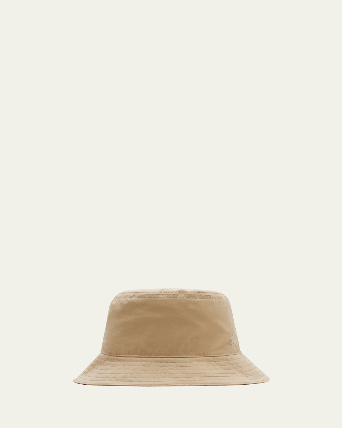 Burberry Gabardine Reversible Check-print Bucket Hat In Flax Sand