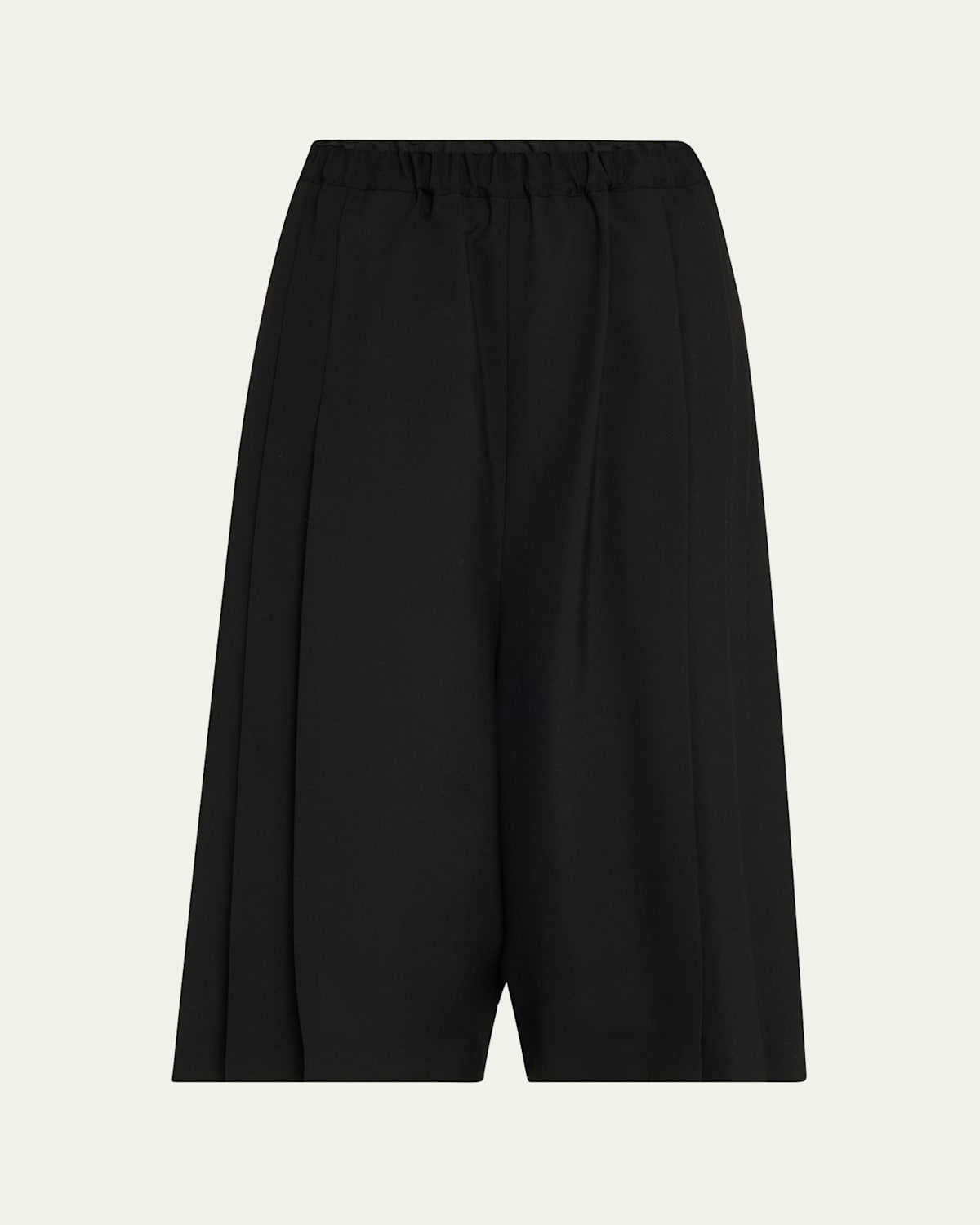 Shop Comme Des Garçons Elastic Waist Wide Leg Wool Pants