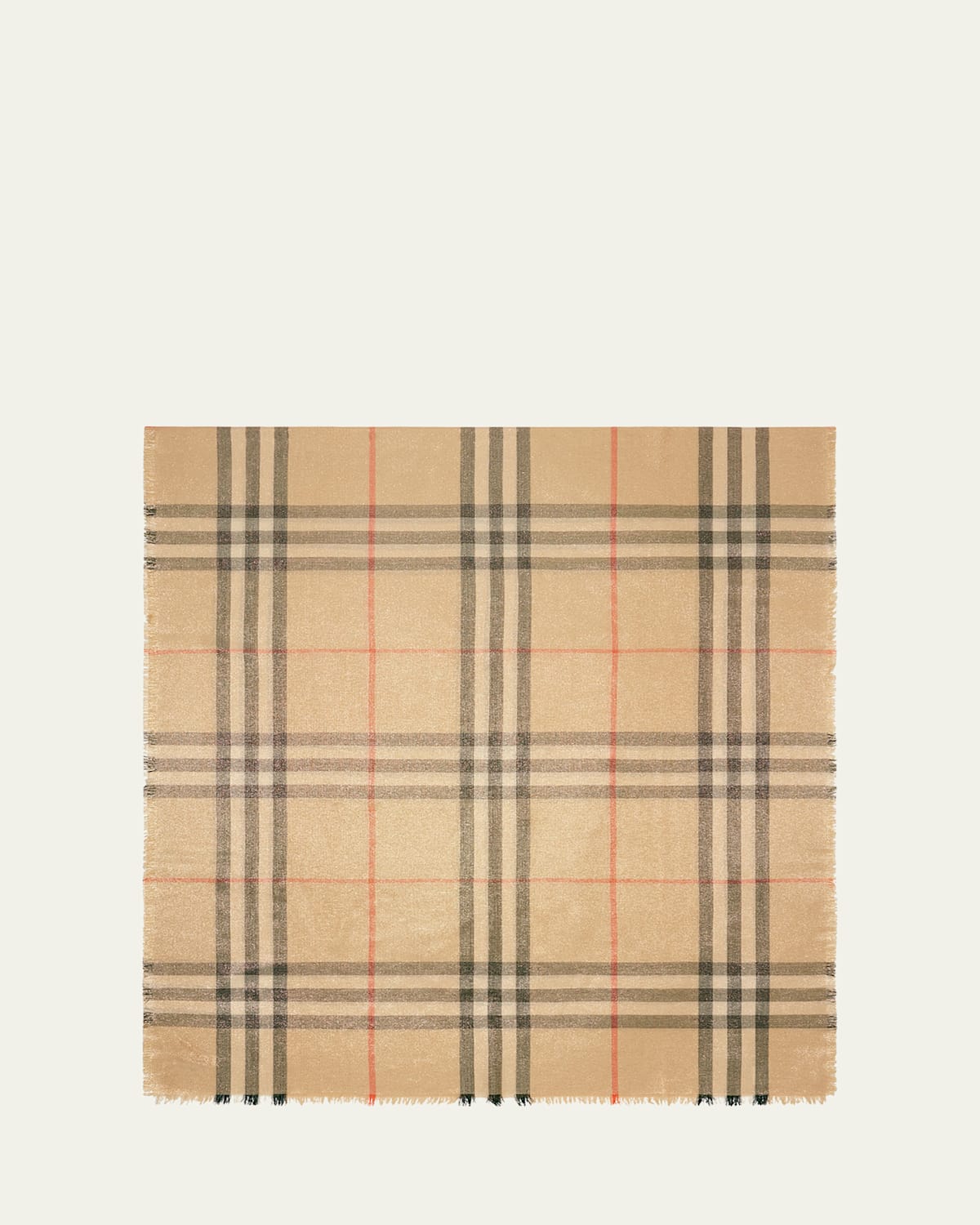 Burberry Giant Check-print Wool-blend Scarf In Sand