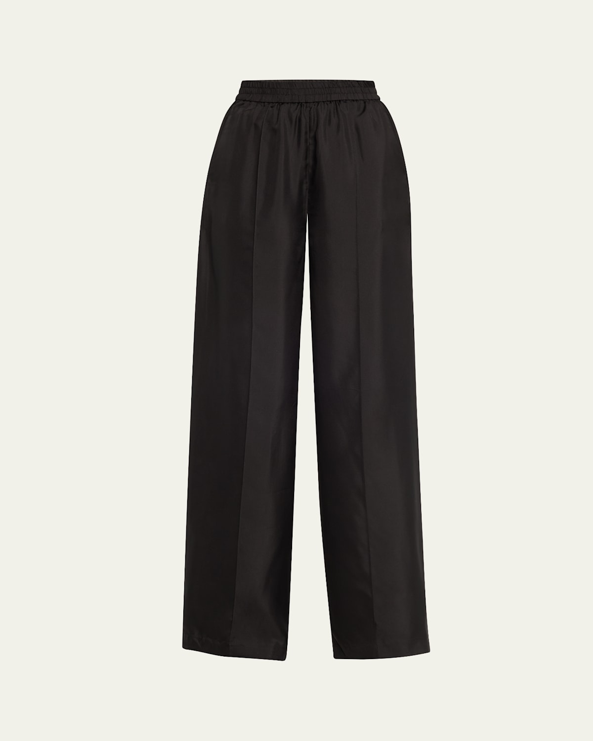 COURTNEY ZHENG ANSON PULL-ON SILK PANTS 