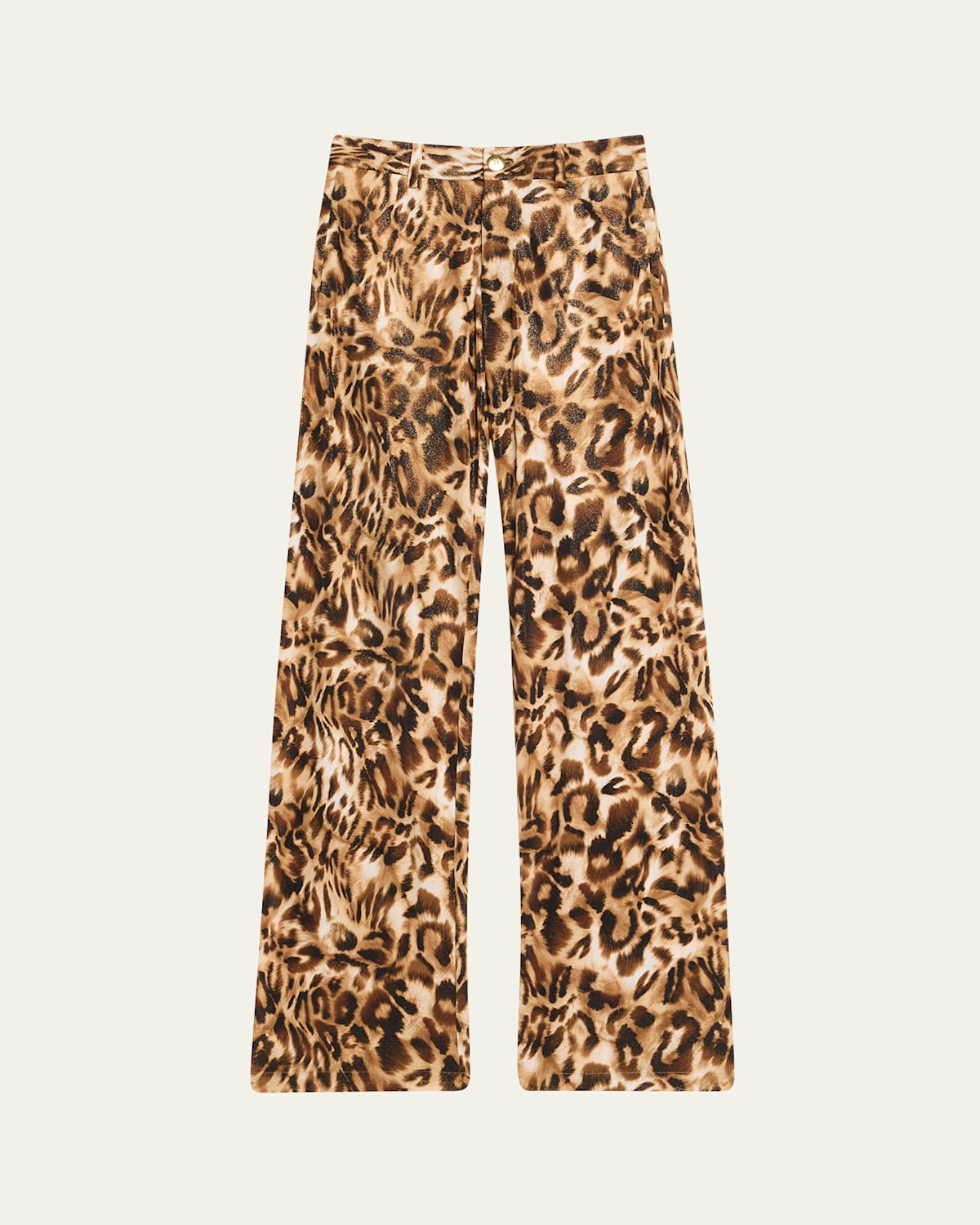 THEOPHILIO LEOPARD ONE-SEAM TROUSERS 