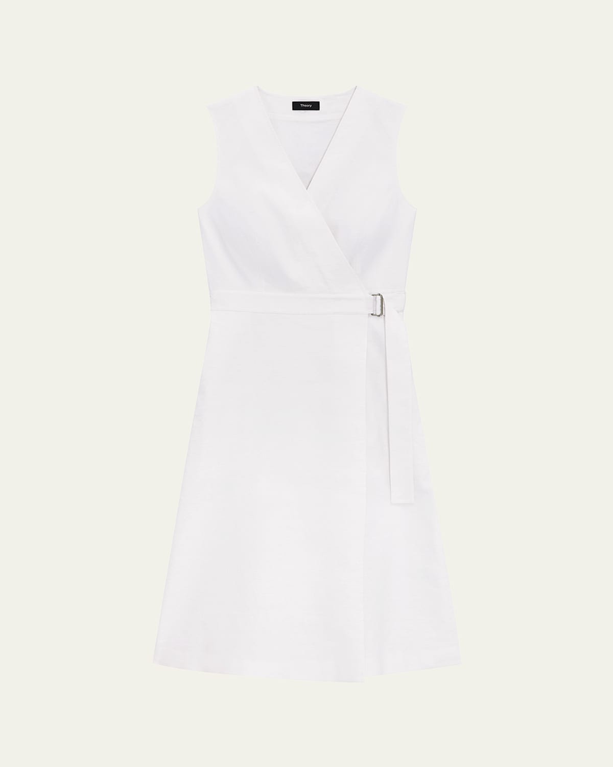 Sleeveless A-Line Wrap Dress