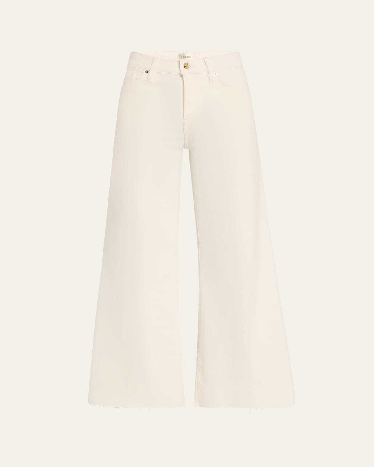 Shop Frame Le Palazzo Crop Jeans In Au Natural