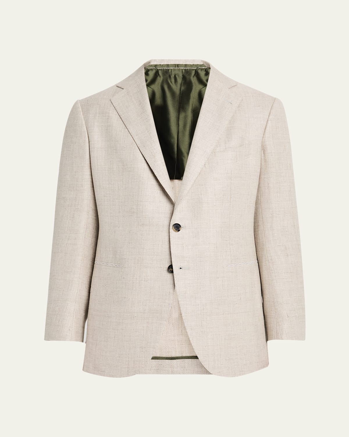 Cesare Attolini Men's Diagonal Mini-herringbone Sport Coat In N11-natural