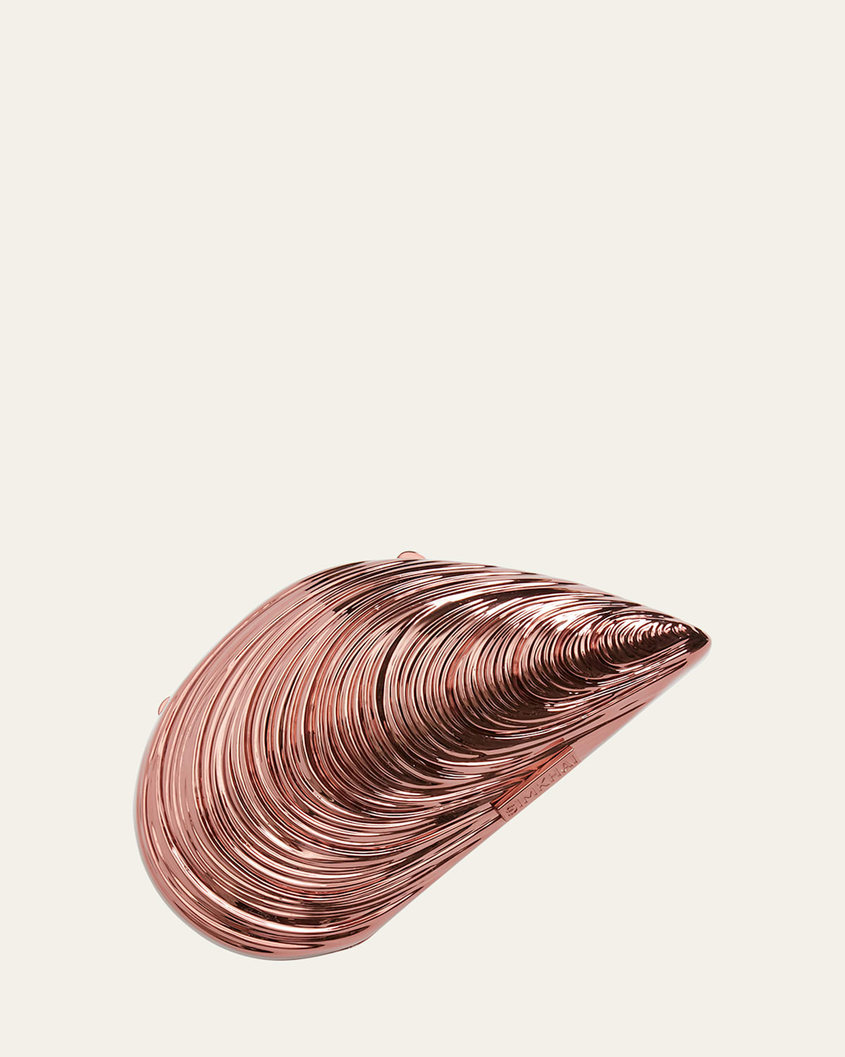Bridget Metal Oyster Shell Clutch Bag