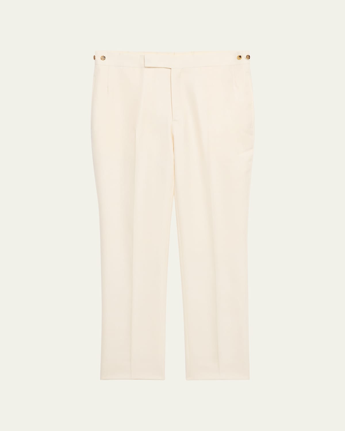 Gabriela Hearst Men's Sebastian Straight-fit Pants In Ivory