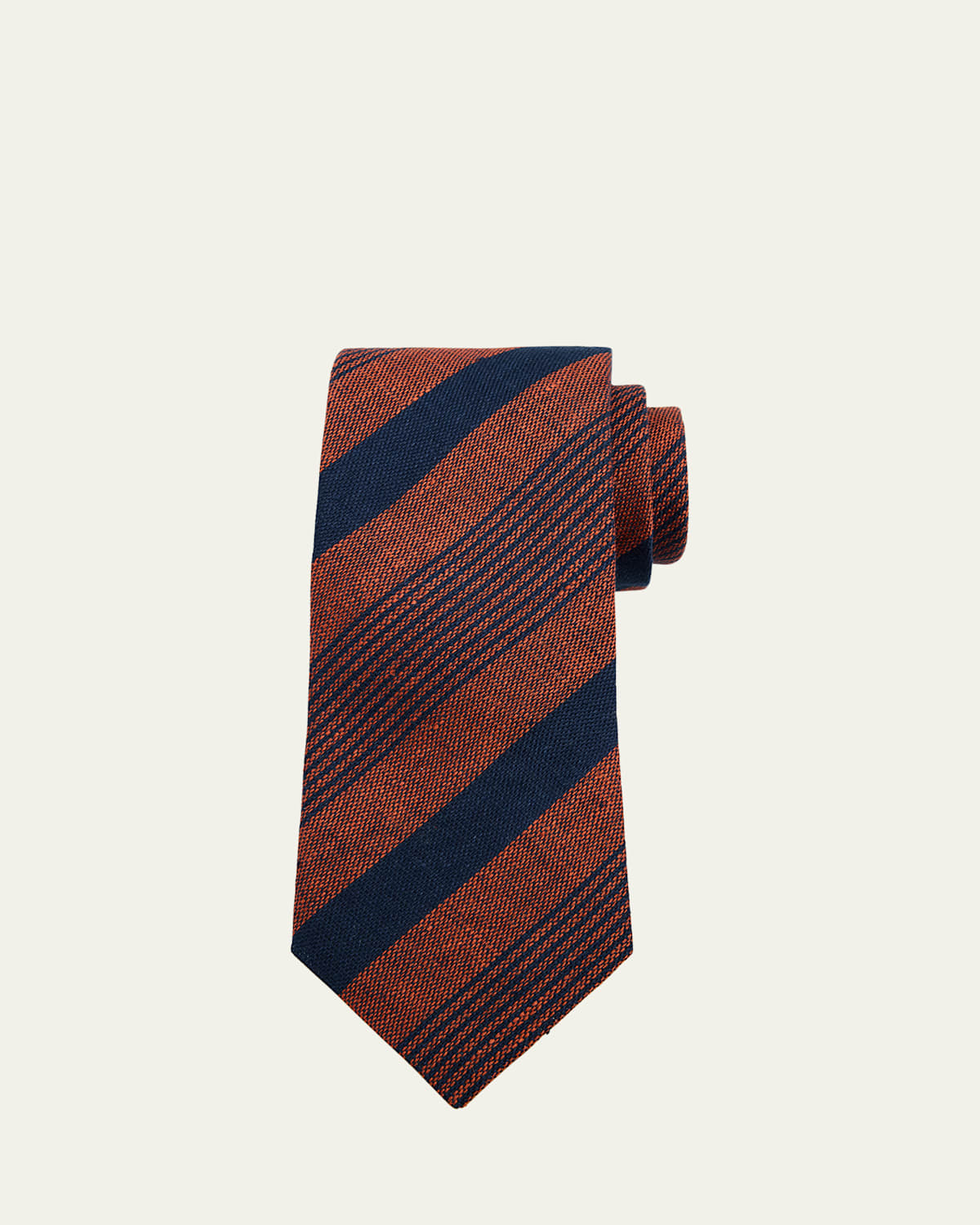 PETRONIUS 1926 MEN'S MULTI-STRIPE LINEN TIE 