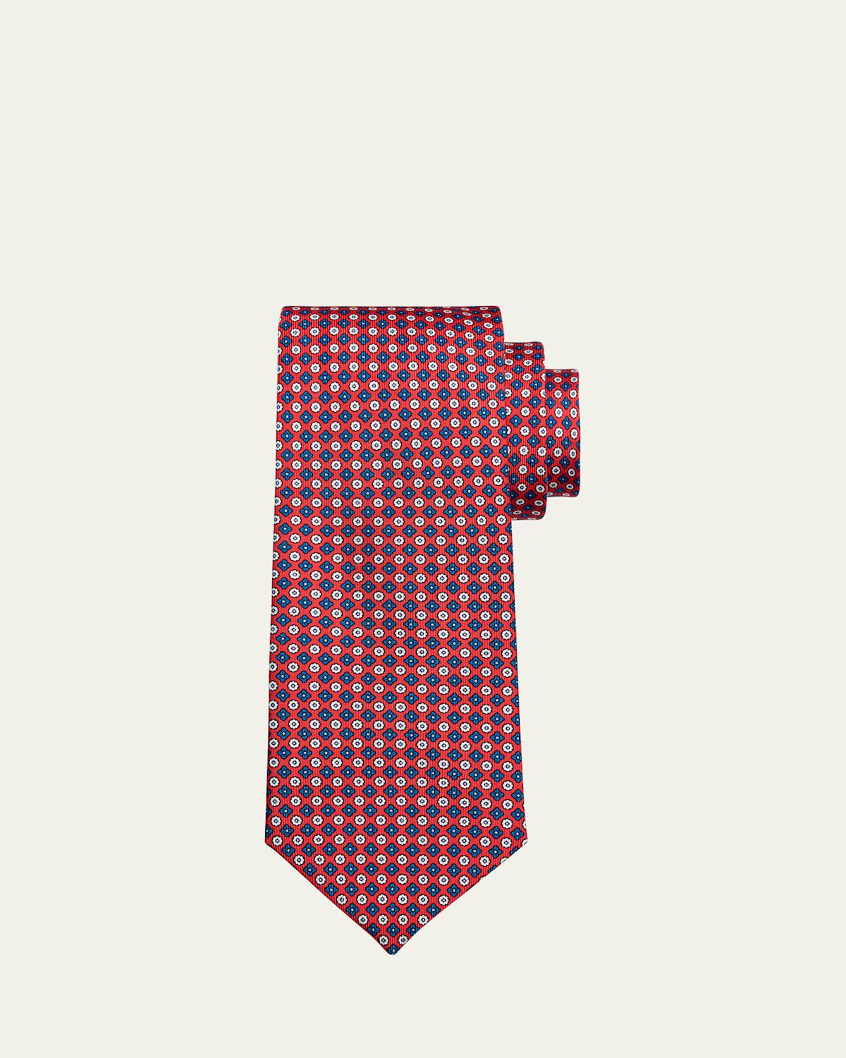 PETRONIUS 1926 MEN'S MICRO-FLORAL SILK TIE 