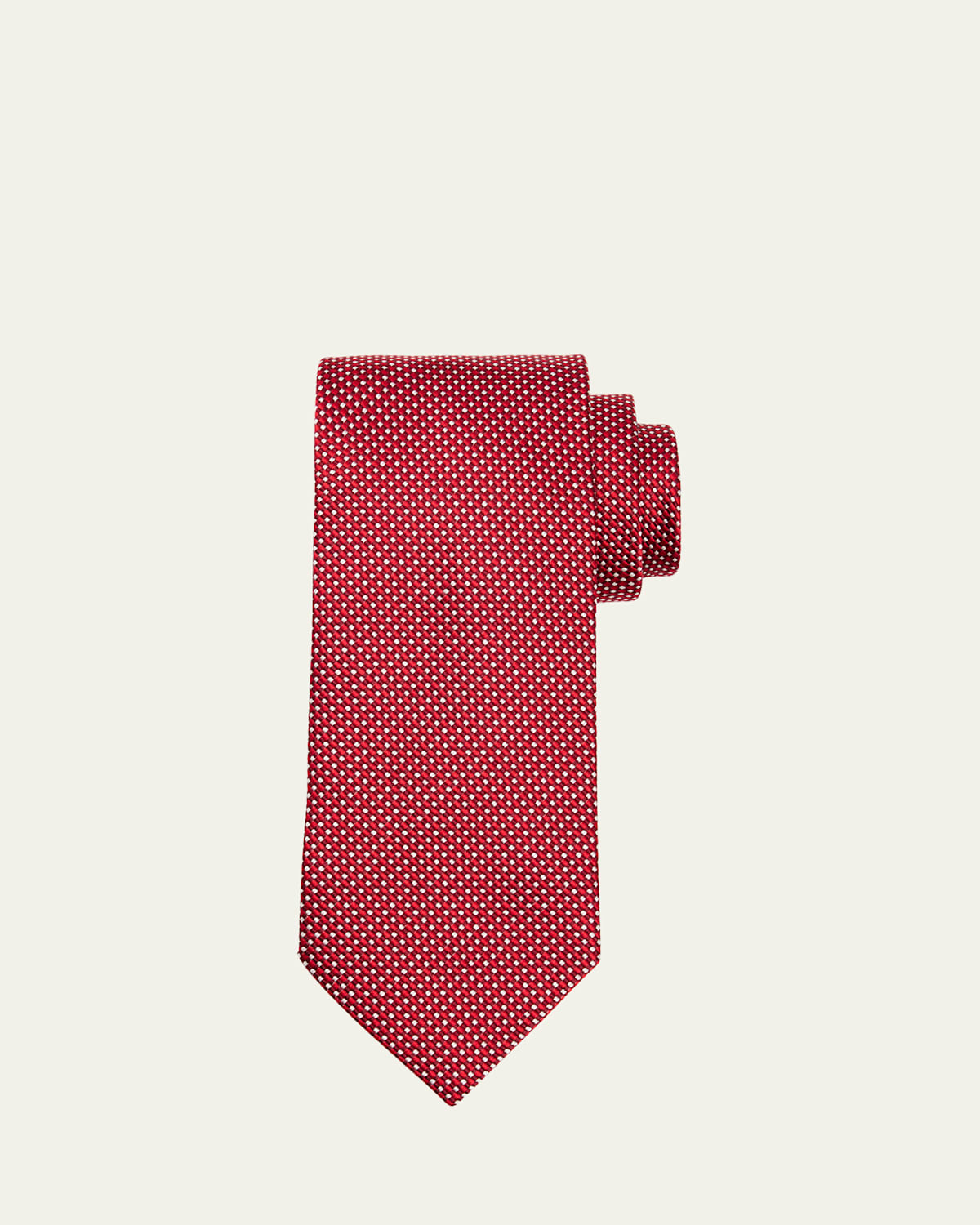 PETRONIUS 1926 MEN'S MICRO-WOVEN SILK AND COTTON TIE 