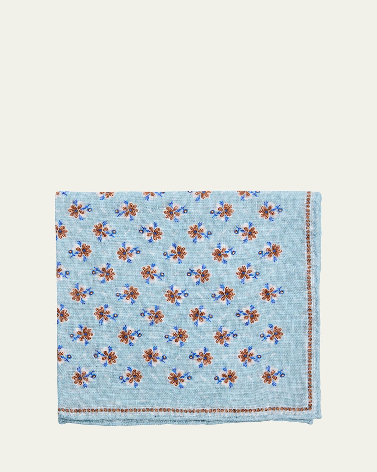 Men's Linen Floral Pocket Square