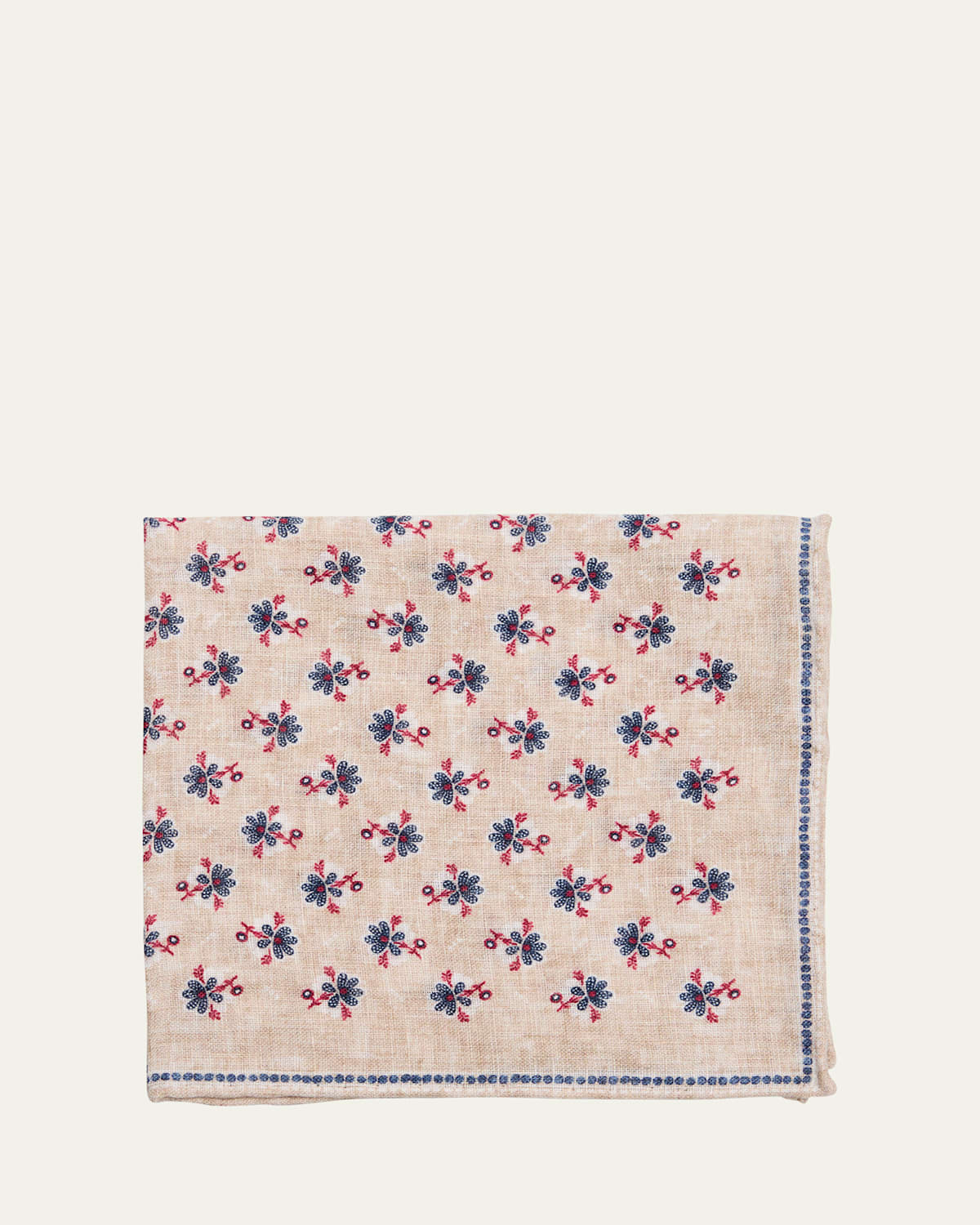 Men's Linen Floral Pocket Square