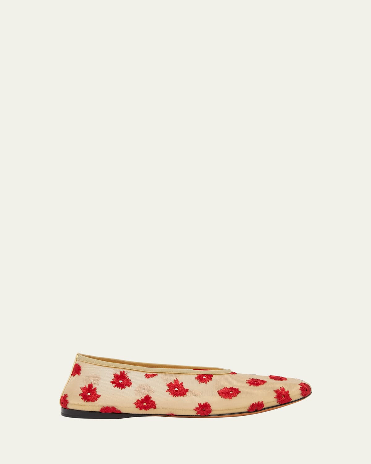 Proenza Schouler Tee Floral-embroidered Ballet Flats In Multi