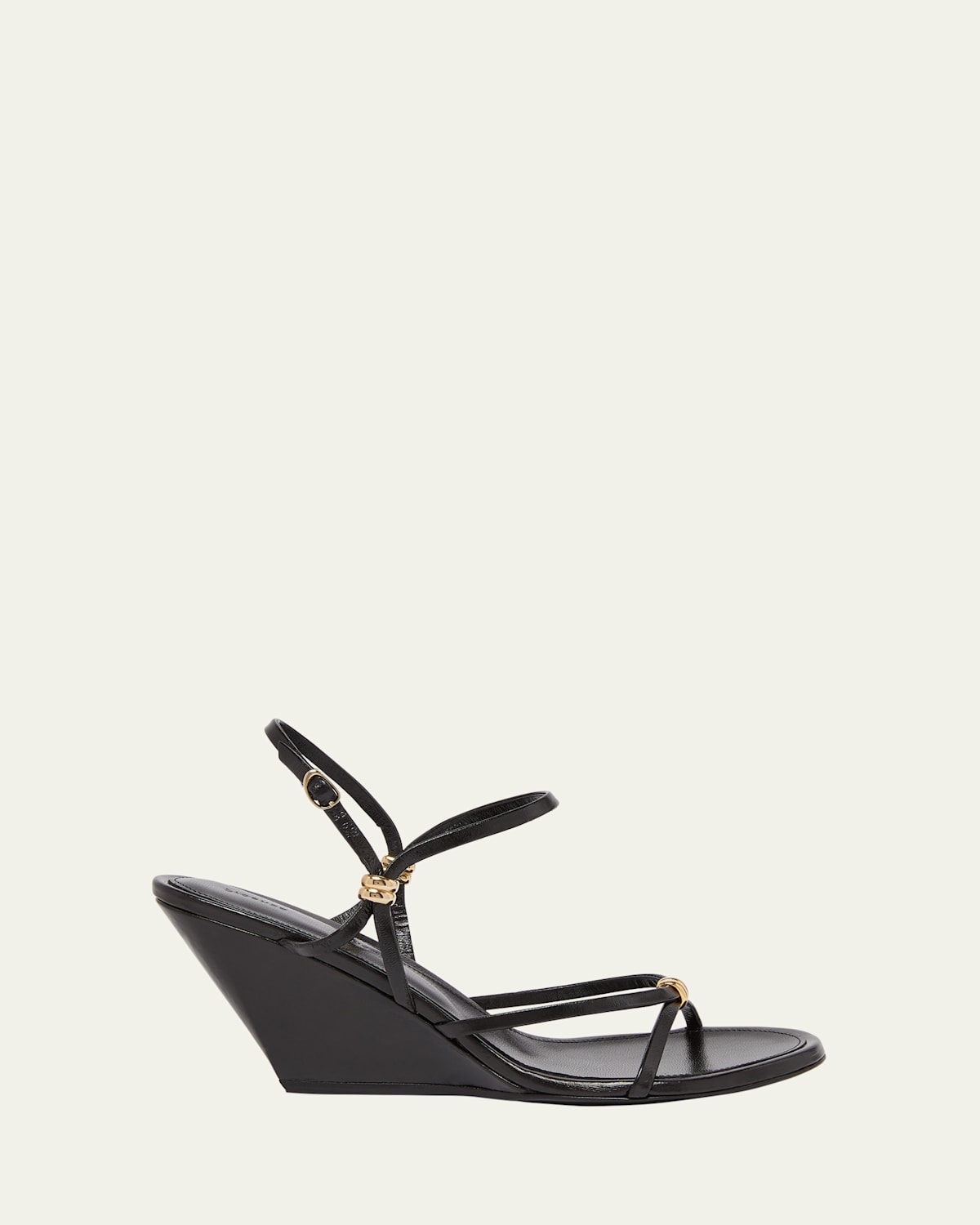 Proenza Schouler Coil Buckle Ankle-strap Leather Wedge Sandals