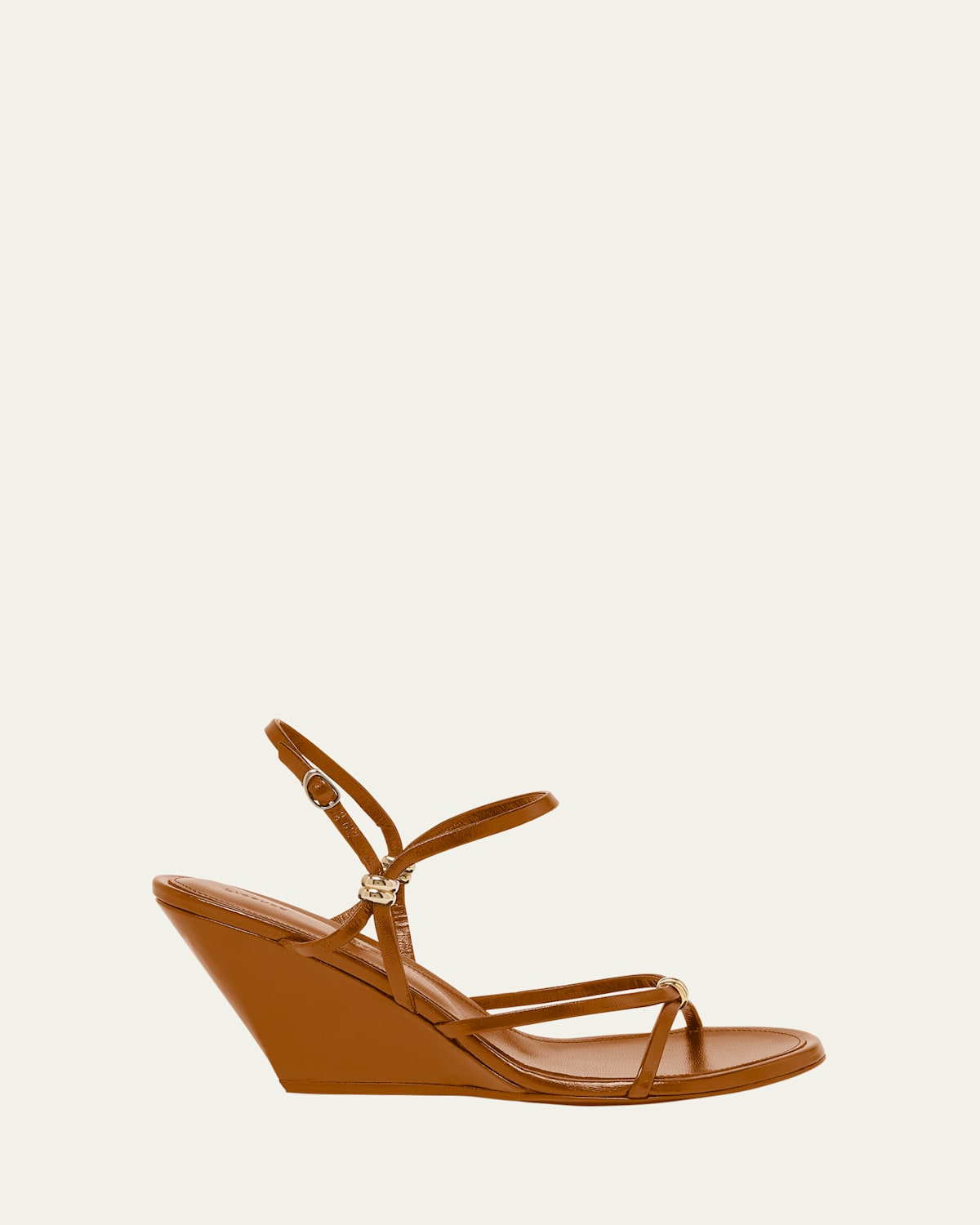 Proenza Schouler Coil Buckle Ankle-strap Leather Wedge Sandals