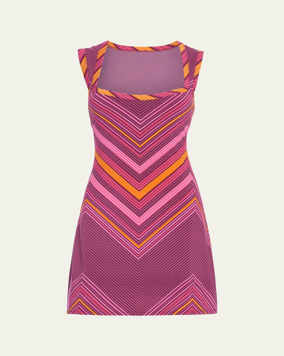 RAMY BROOK ROBERTA CHEVRON MINI DRESS 