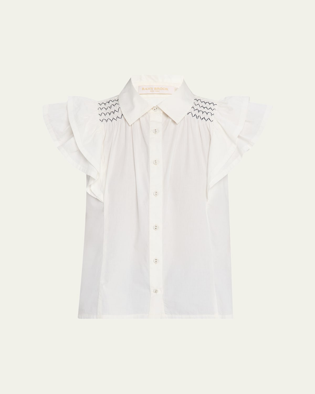 RAMY BROOK MARCELINE COTTON POPLIN SHIRT 