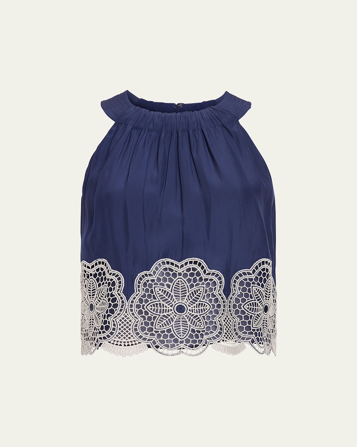 RAMY BROOK ESTELLA CROCHET-TRIM BLOUSE 