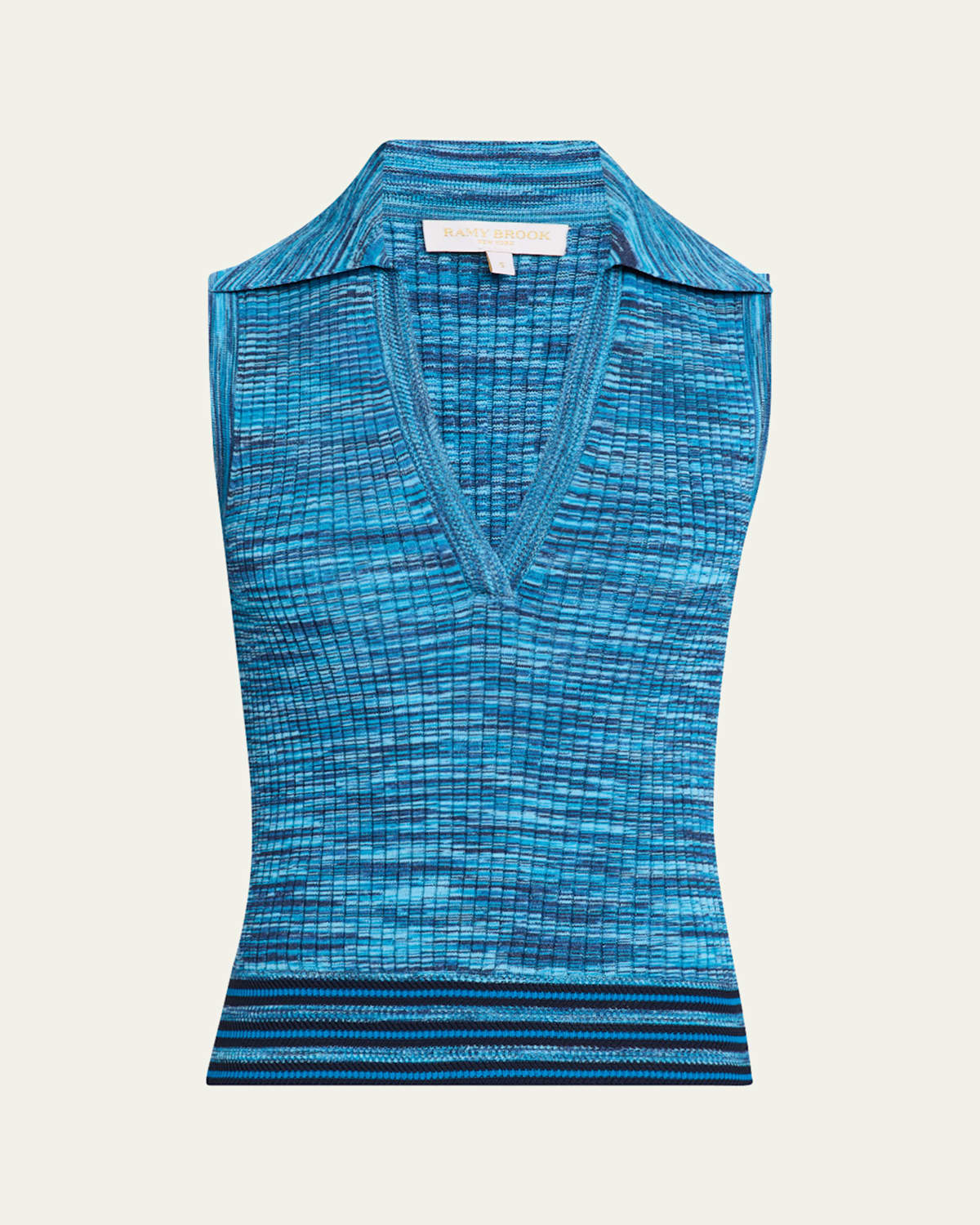 RAMY BROOK BIRDIE RIB-KNIT SLEEVELESS TOP 