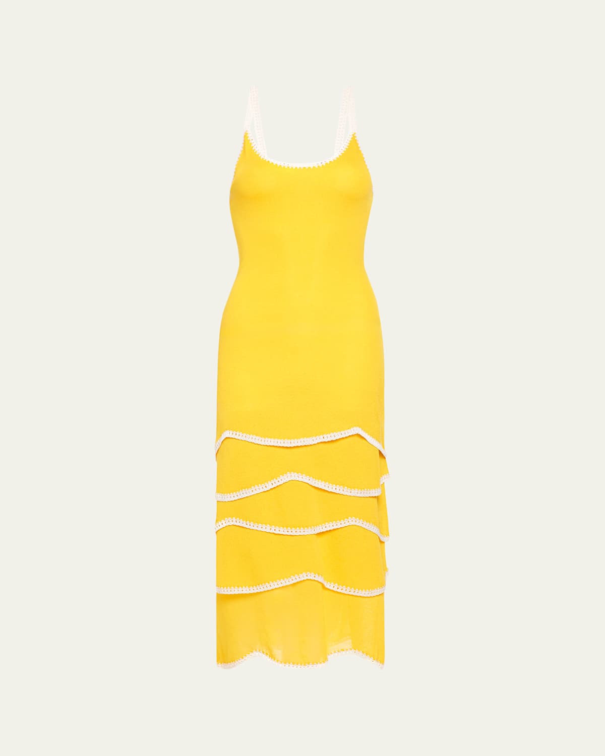 Shop Ramy Brook Aurelia Midi Dress In Lemon Drop Wave