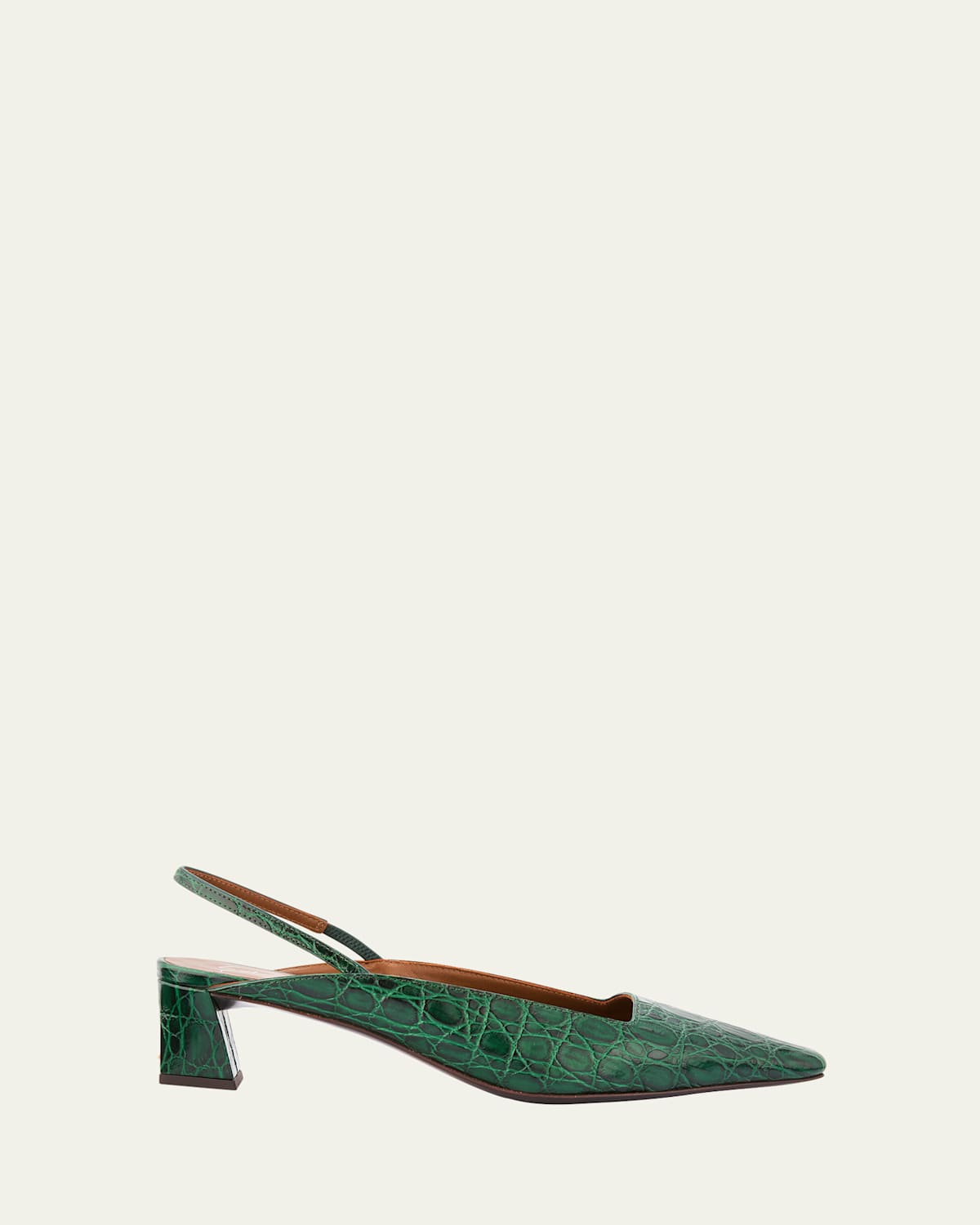Giuseppe Zanotti Morpheus Croc-printed Leather Slingback Pumps In Green