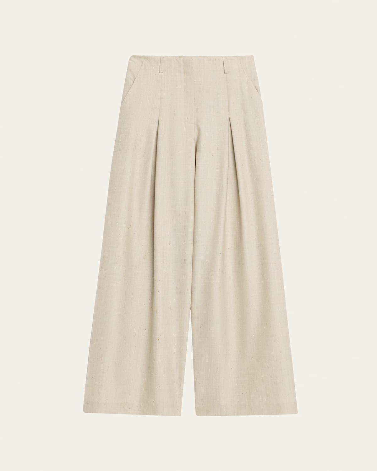 Warren Pleated Wide-Leg Pants