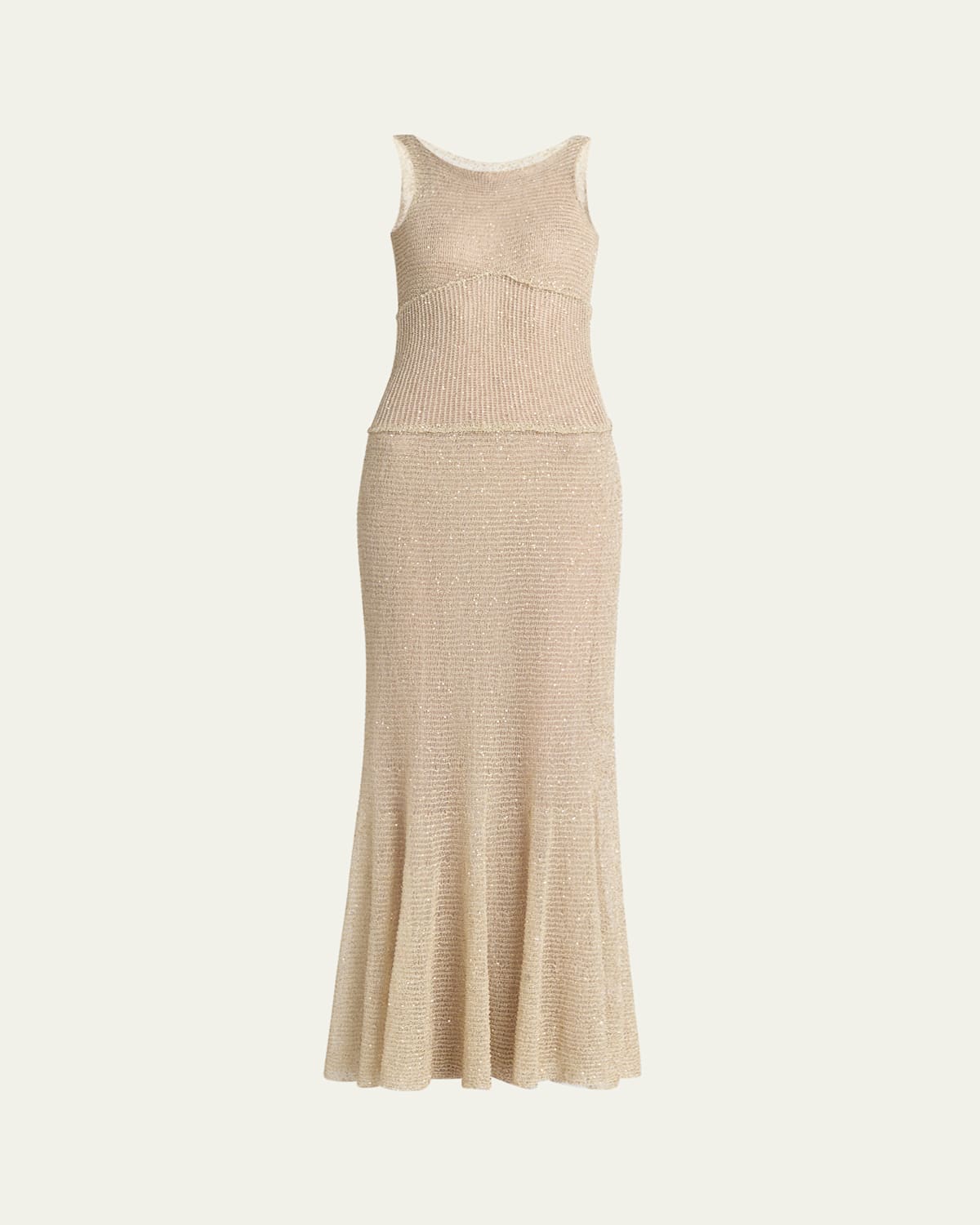 Giorgio Armani Long Metallic Backless Gown