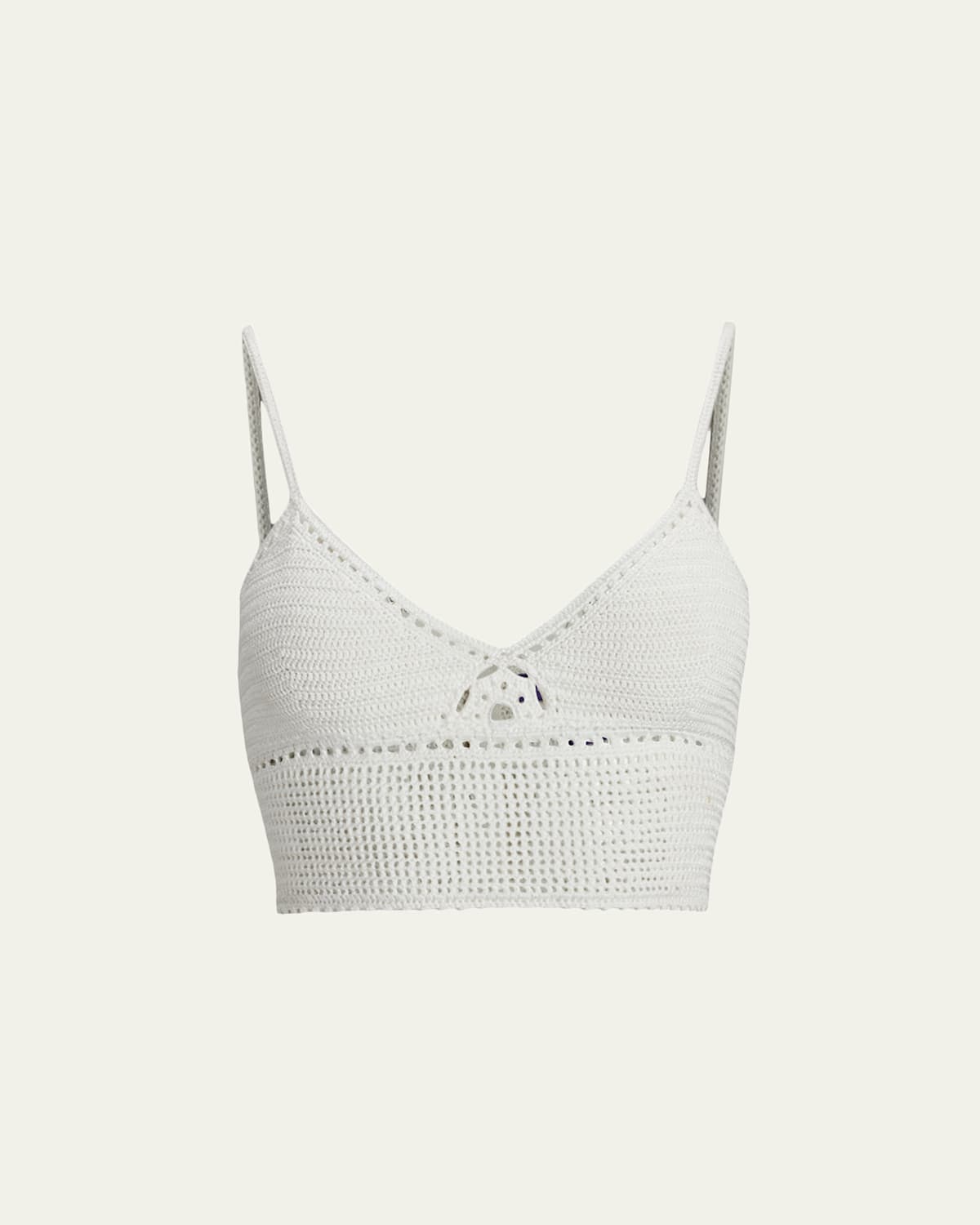 Polo Ralph Lauren Open Knit Bralette In White