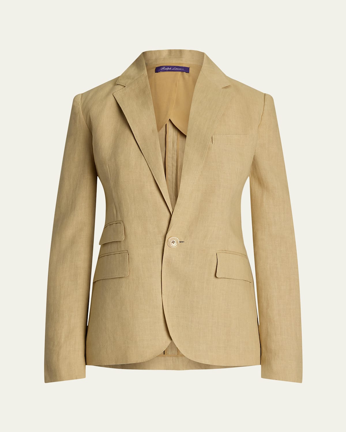 RALPH LAUREN PARKER ONE-BUTTON LINEN JACKET 