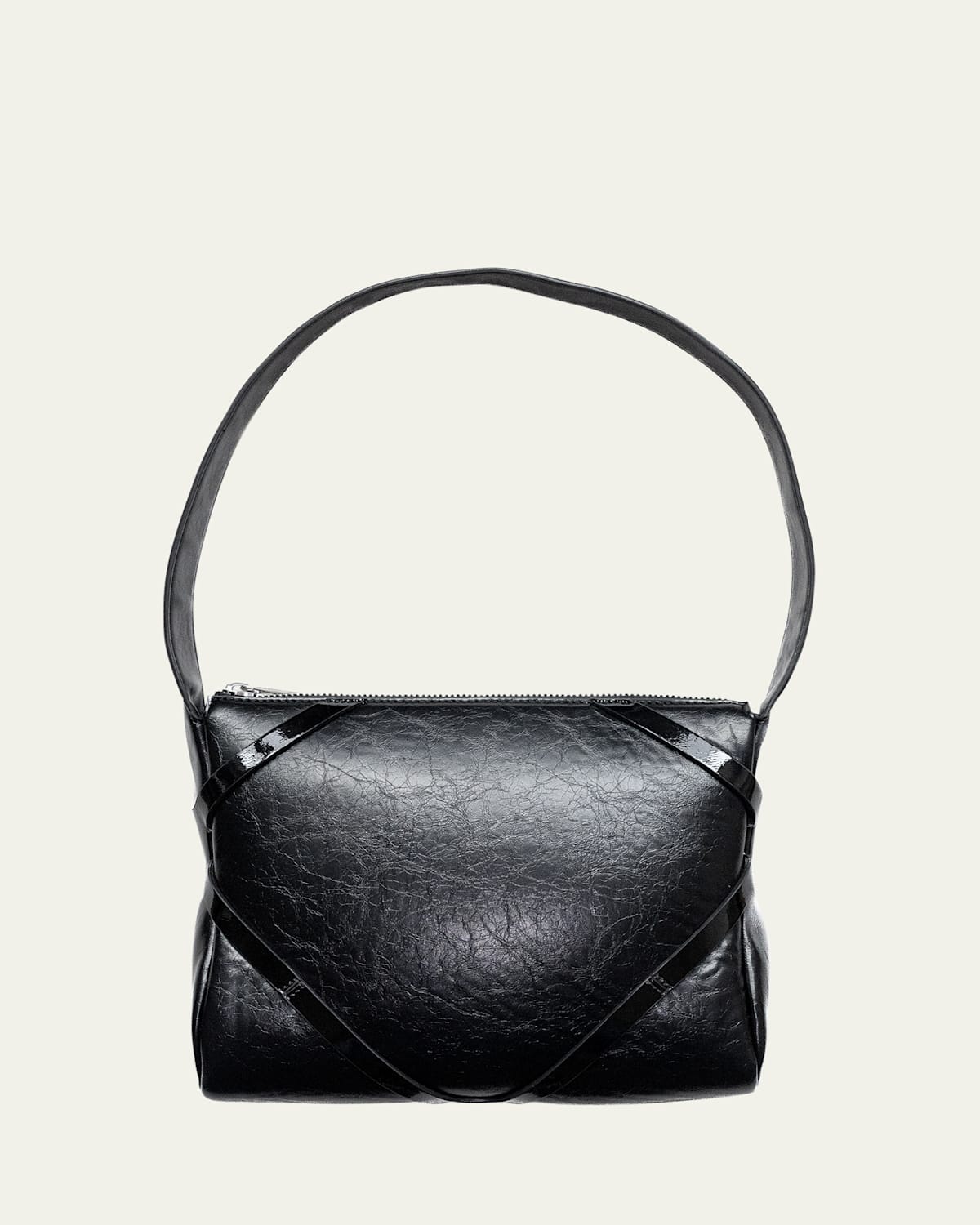 The Pillow Distressed Top-Handle Bag