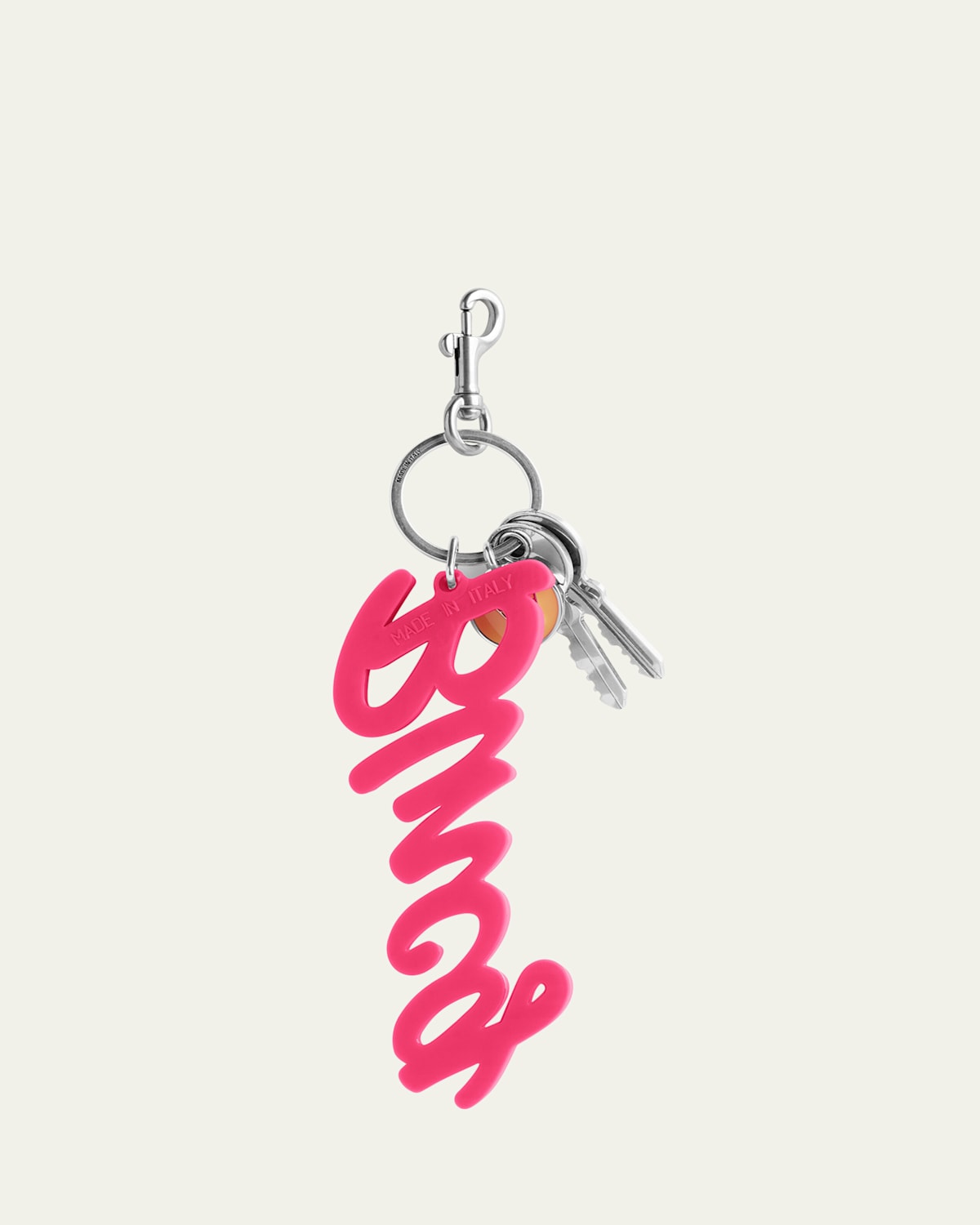 Balenciaga Logo Charm Keyring In Multicolor