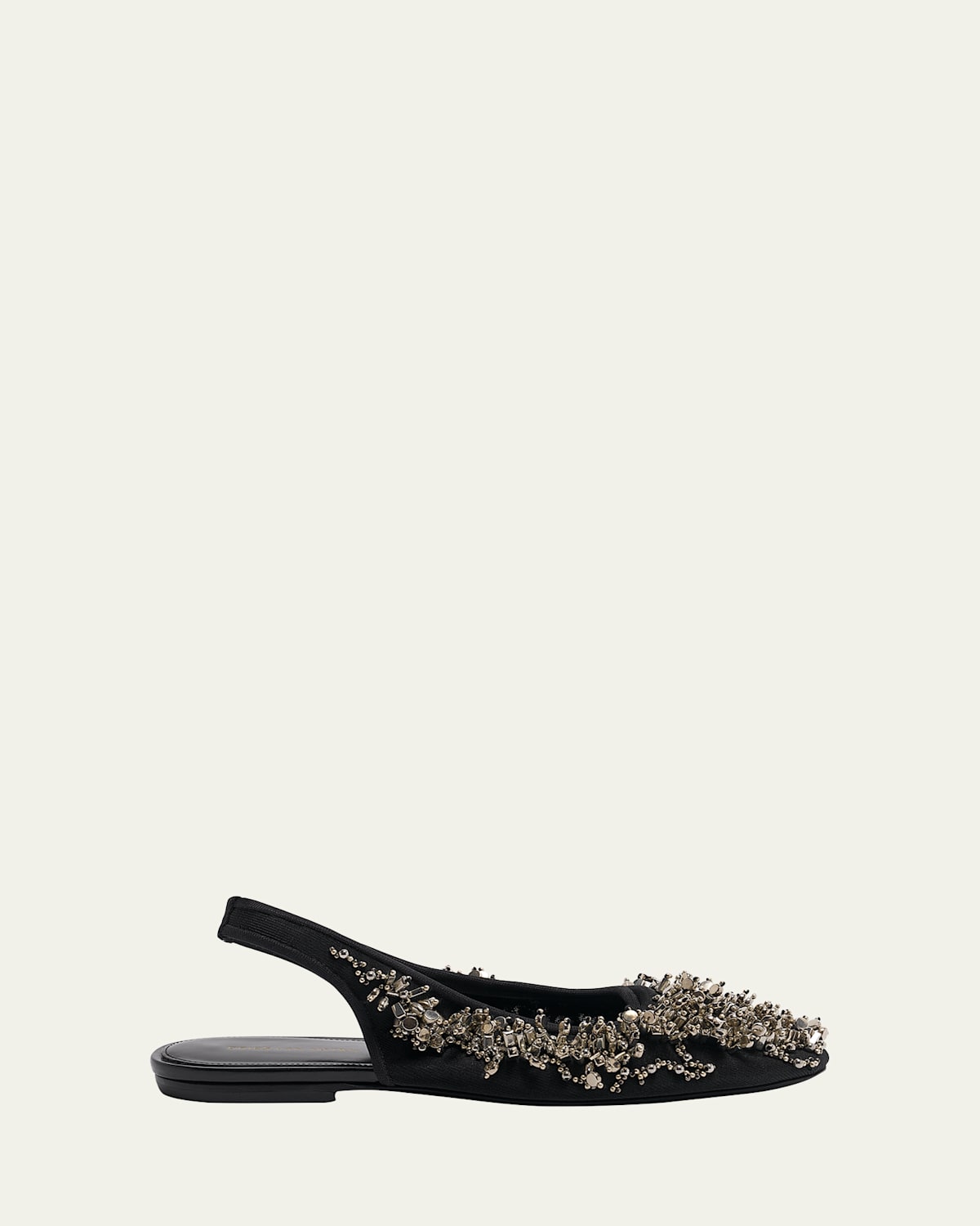 Dries Van Noten Beaded Nylon Slingback Ballerina Flats