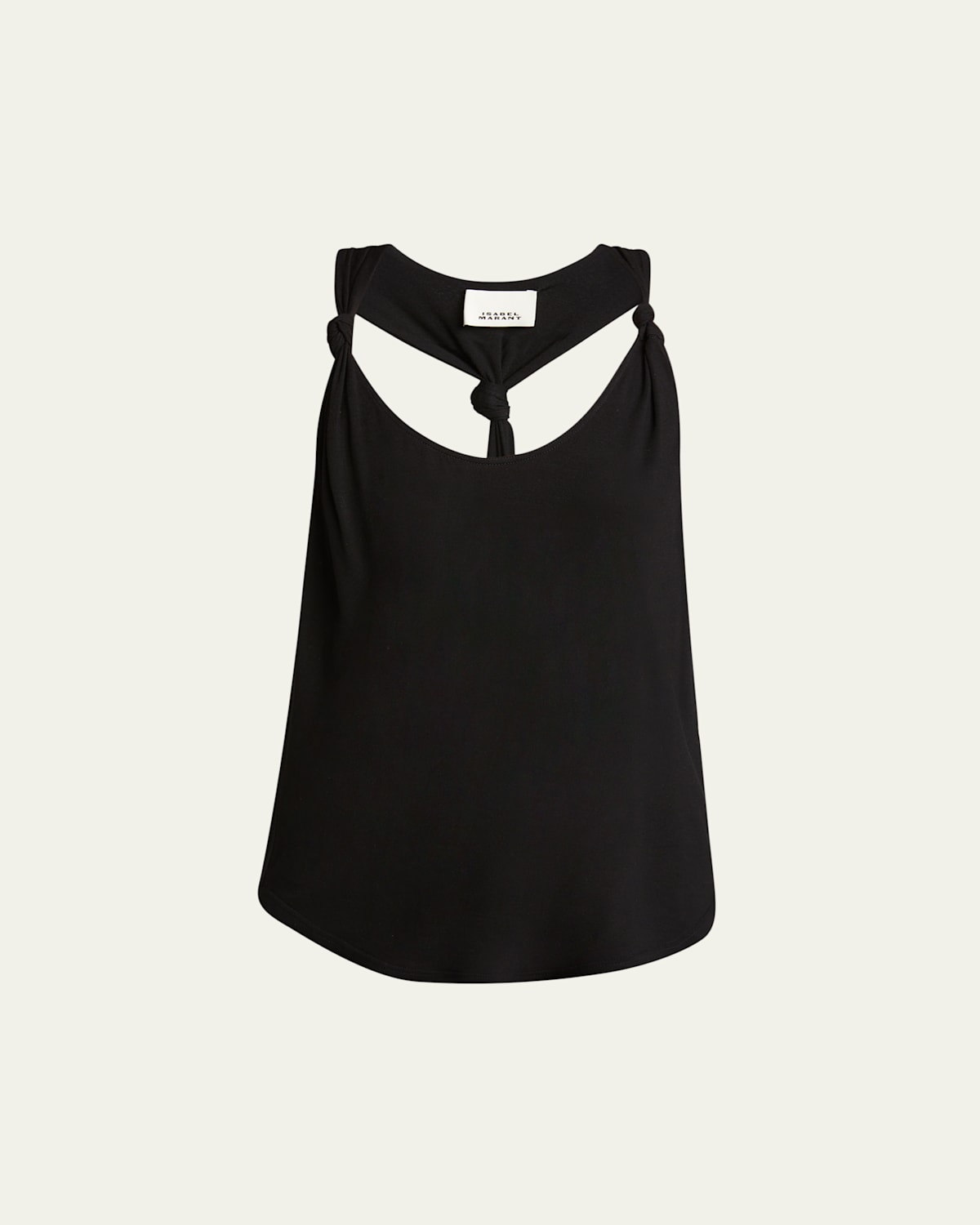 Isabel Marant Knotted Back Racerback Top In Black