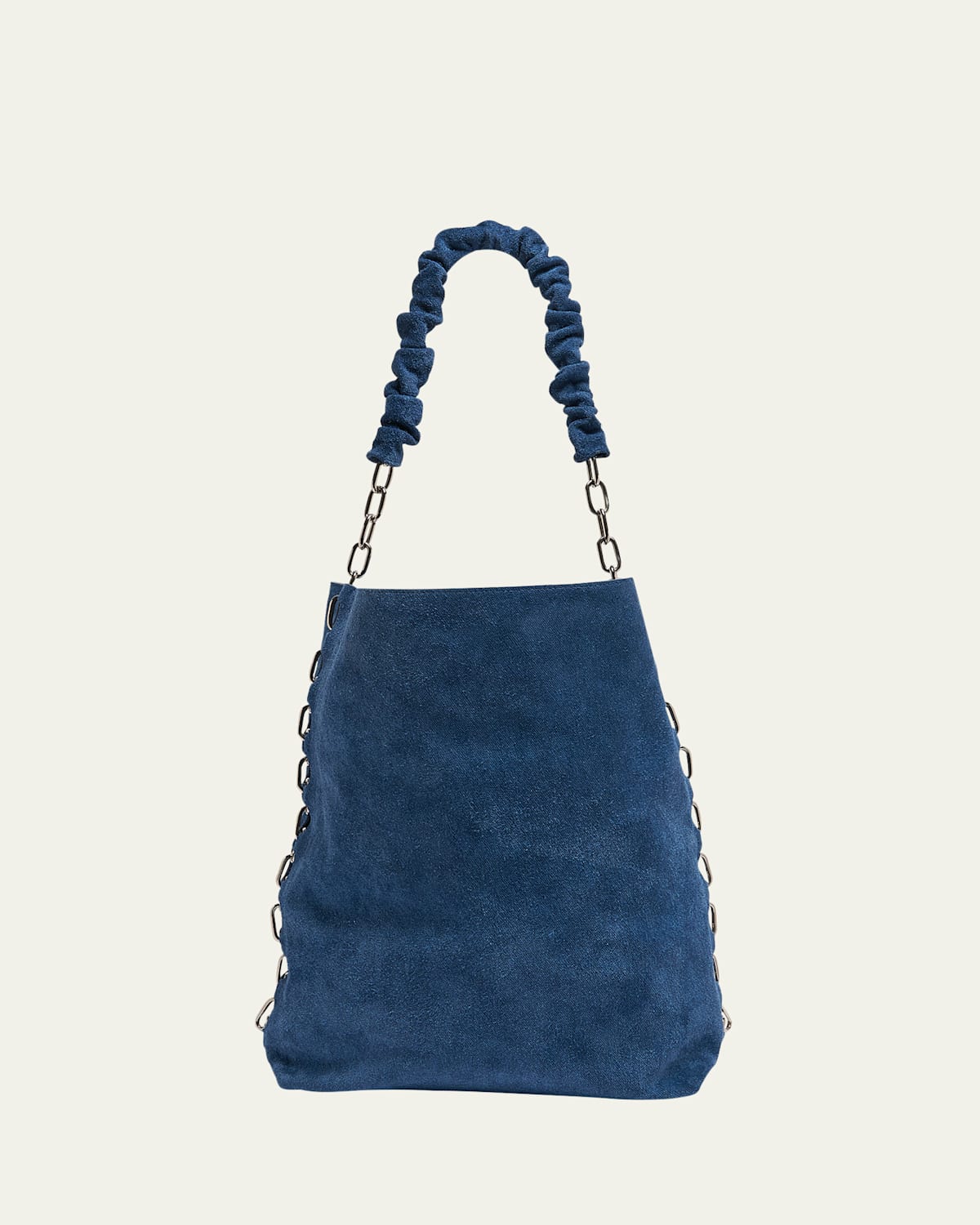 Gabriela Hearst Chain Denim Suede Tote Bag