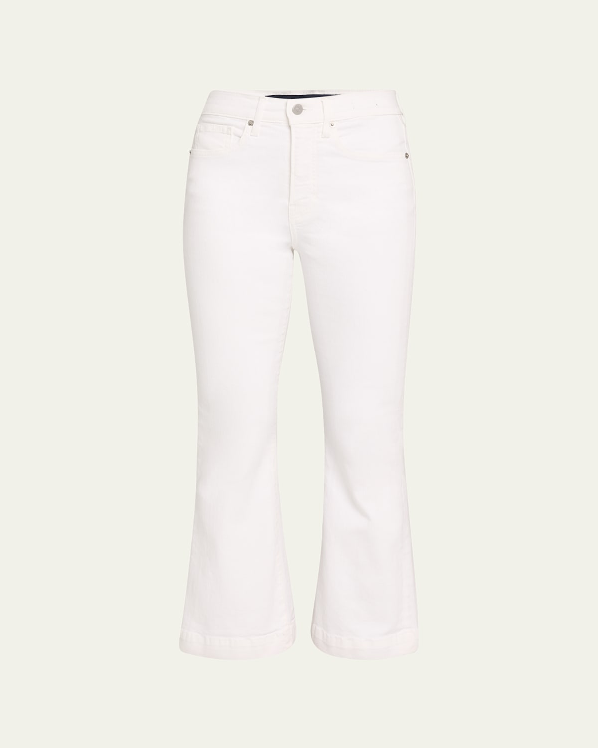 Veronica Beard Carson High-rise Ankle Flare Jeans In White