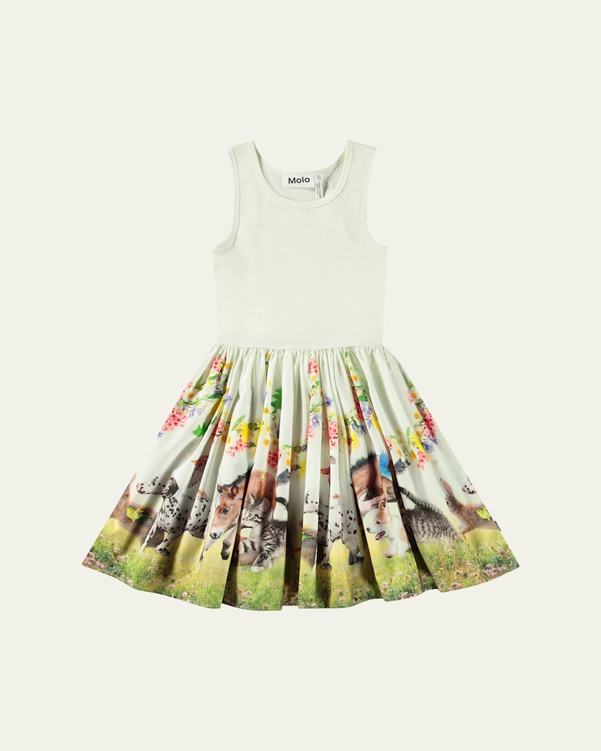 Molo Girl's Cassandra Printed Combo Dress In Joy Run