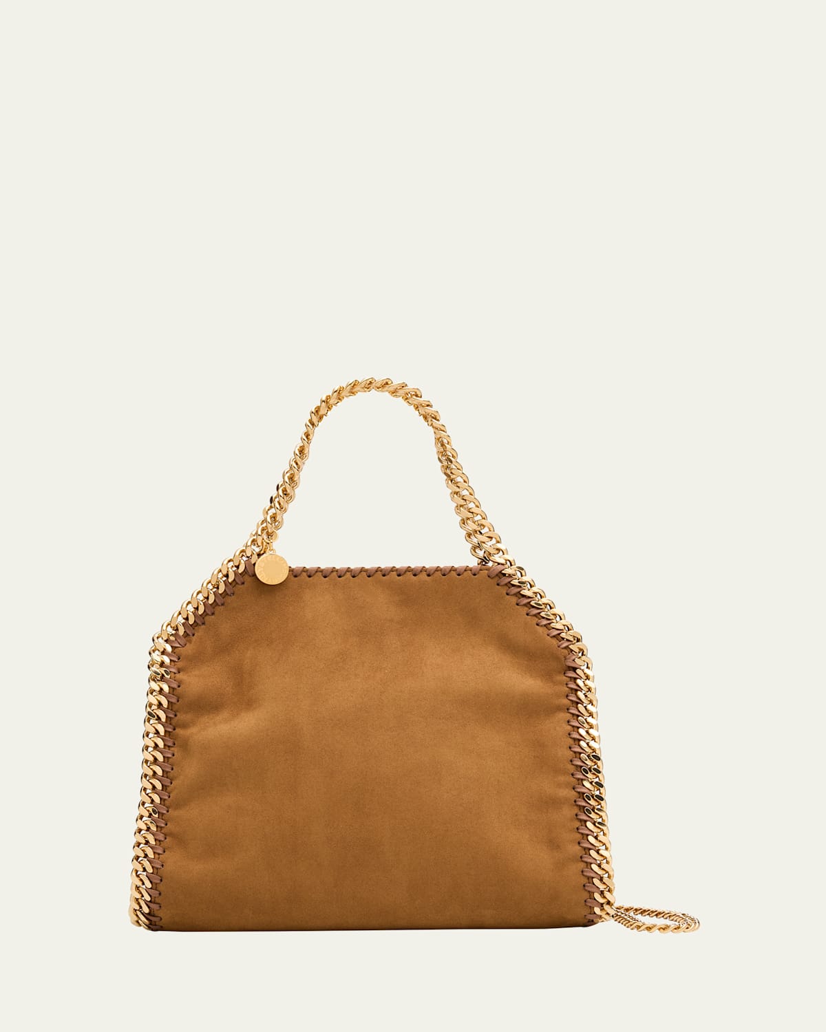 Stella Mccartney Camel Suede Alter Mat Mini Falabella Handbag In Brandy