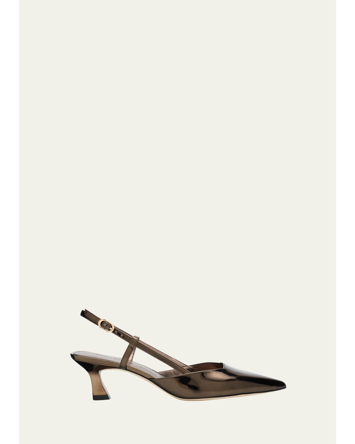 Vinnie Metallic Kitten Slingback
